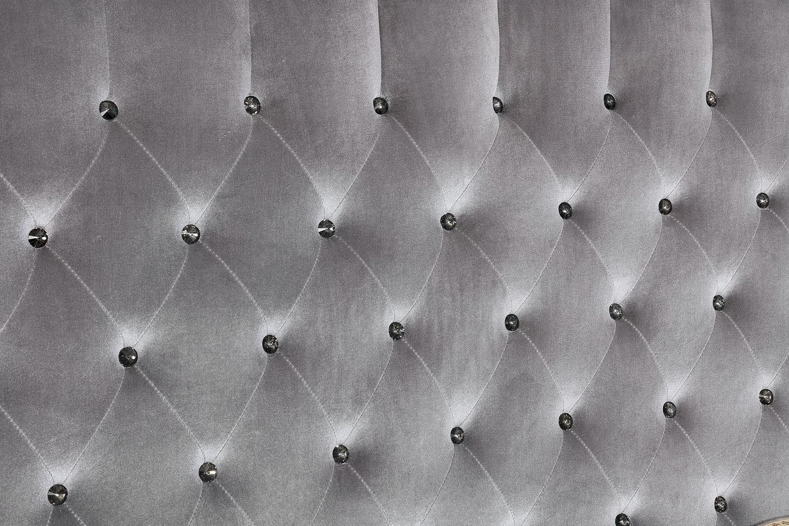 Glam Gray Solid Wood King Bedroom Set 6pcs FOA CM7150 Alzir