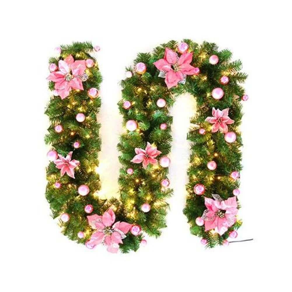 Christmas rattan 2.7m PVC encryption simulation rattan wreath Hotel shopping mall supermarket layout ps and decorations