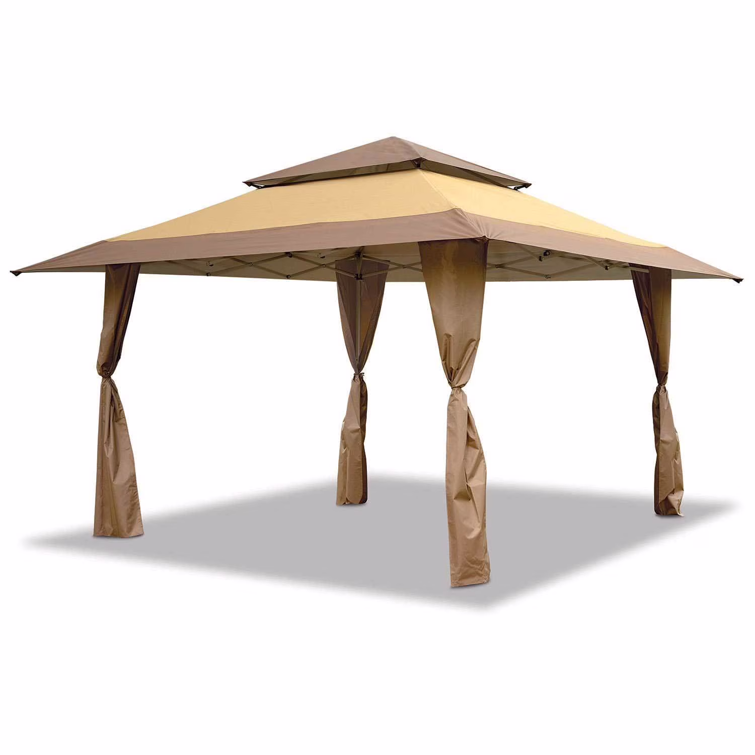 Z-Shade 13 x 13 Foot Instant Gazebo Outdoor Canopy Tent, Tan Brown
