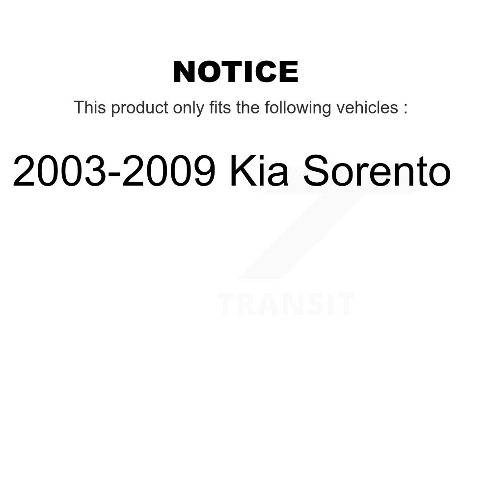 Transit Auto - Front Steering Tie Rod End & Boot Kit (6Pc) For 2003-2009 Kia Sorento KTB-100867