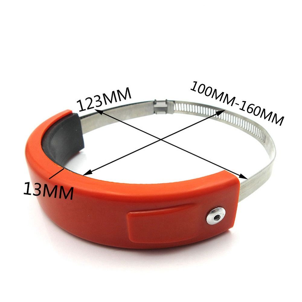 Durable Heel Guard Round Crash Pad Cover Tail Muffler Motorcycle Exhaust Pipe Protector Heat Shield Pipe Fixing Rings ORANGE