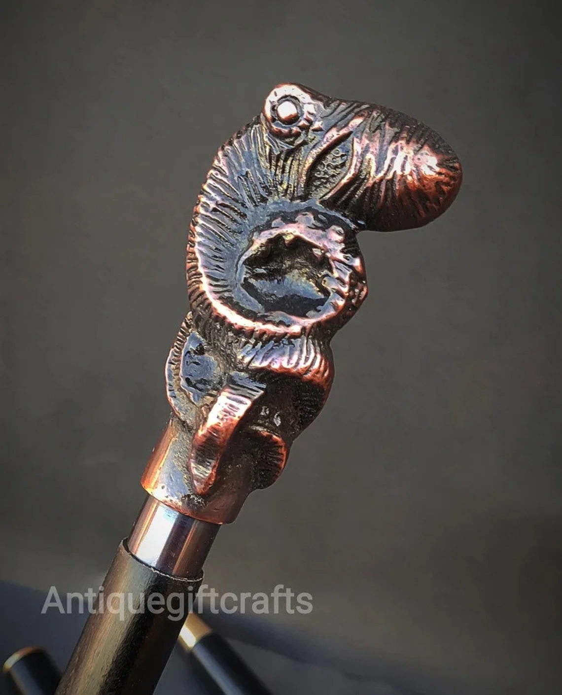 Victorian Premium Walking Cane Beautiful Plated Solid Foldable Handle Walking Stick & Crutches Buffed Polished Canes for Men and Women Three Fold Stick