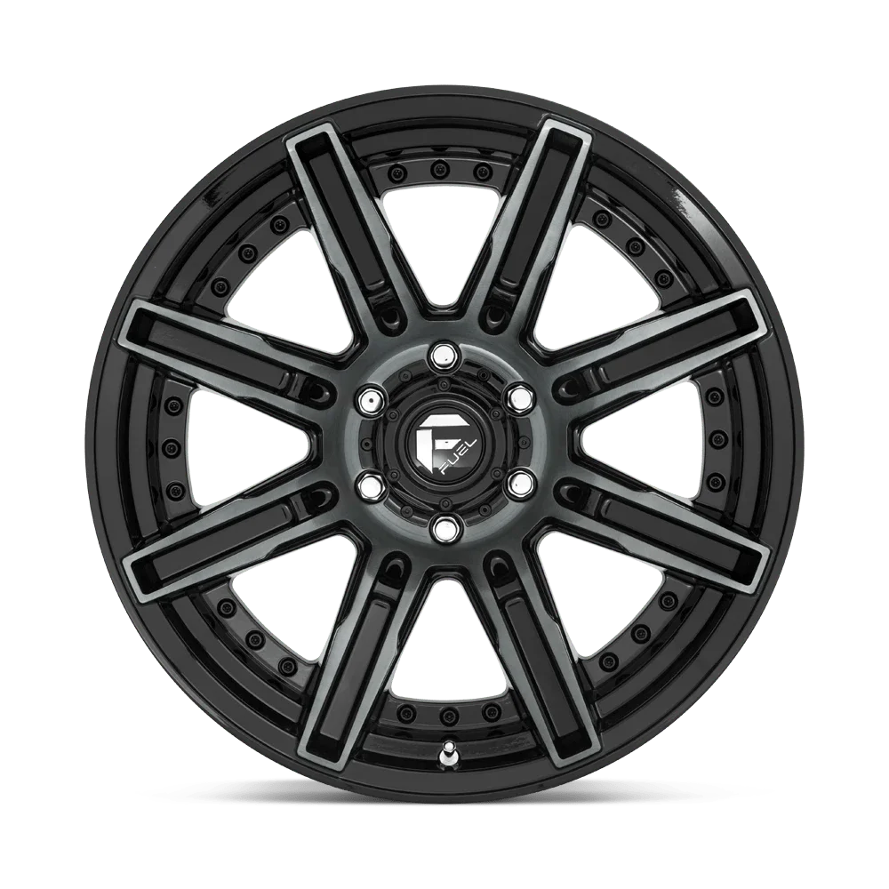 Fuel 1PC Aluminum Rim D708 ROGUE 20X10in Gloss Machined Double Dark Tint Finish, D70820008447
