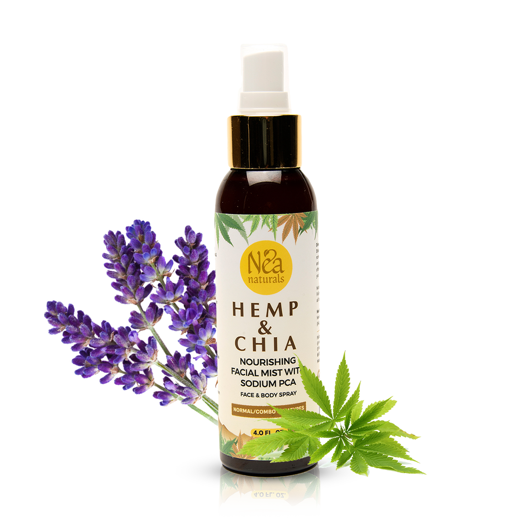 Nea Naturals Hemp & Chia Facial Mist - Multi-Purpose Hydrating Face Mist for All Skin Types 4.0 fl.oz