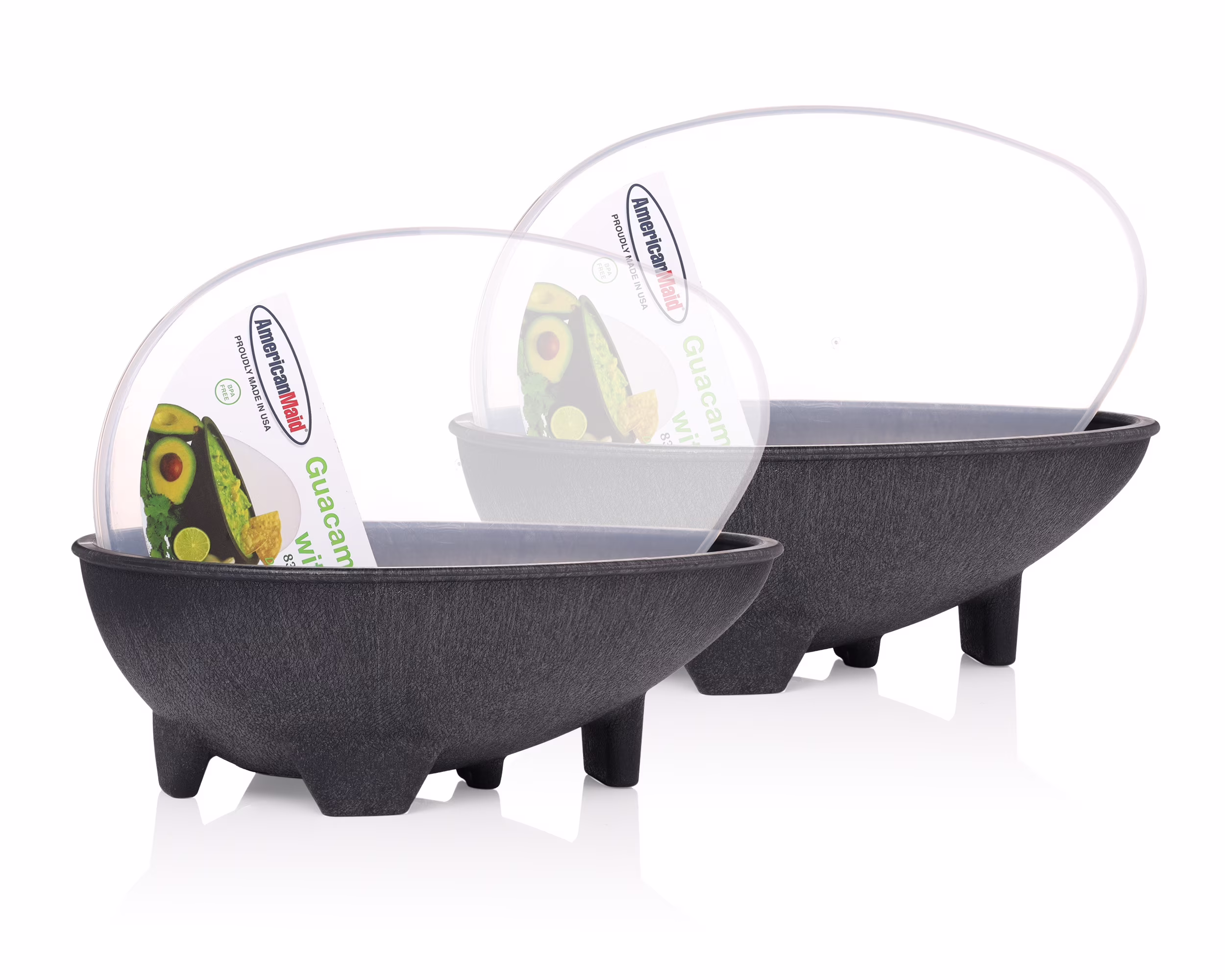 American Maid 83oz Guacamole Bowl, Pack 2, Black