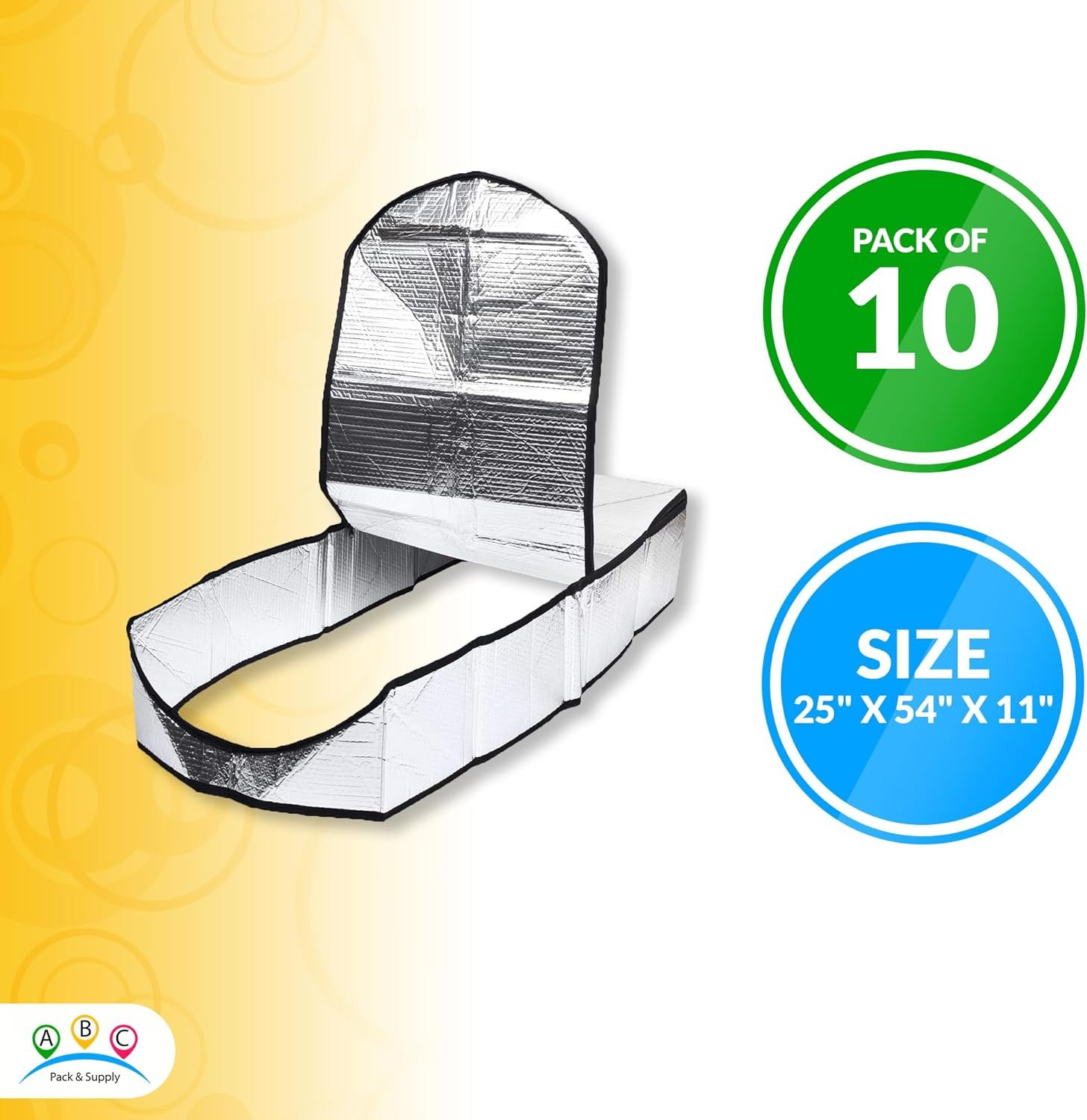 Attic Stairs Insulation Cover 25x54x11 Pack of 10 Attic Door Insulation Covers R-Value 230 GSM Attic Insulation Cover Attic Fan Insulation Cover, Attic Tent Insulation Cover with Zipper Access