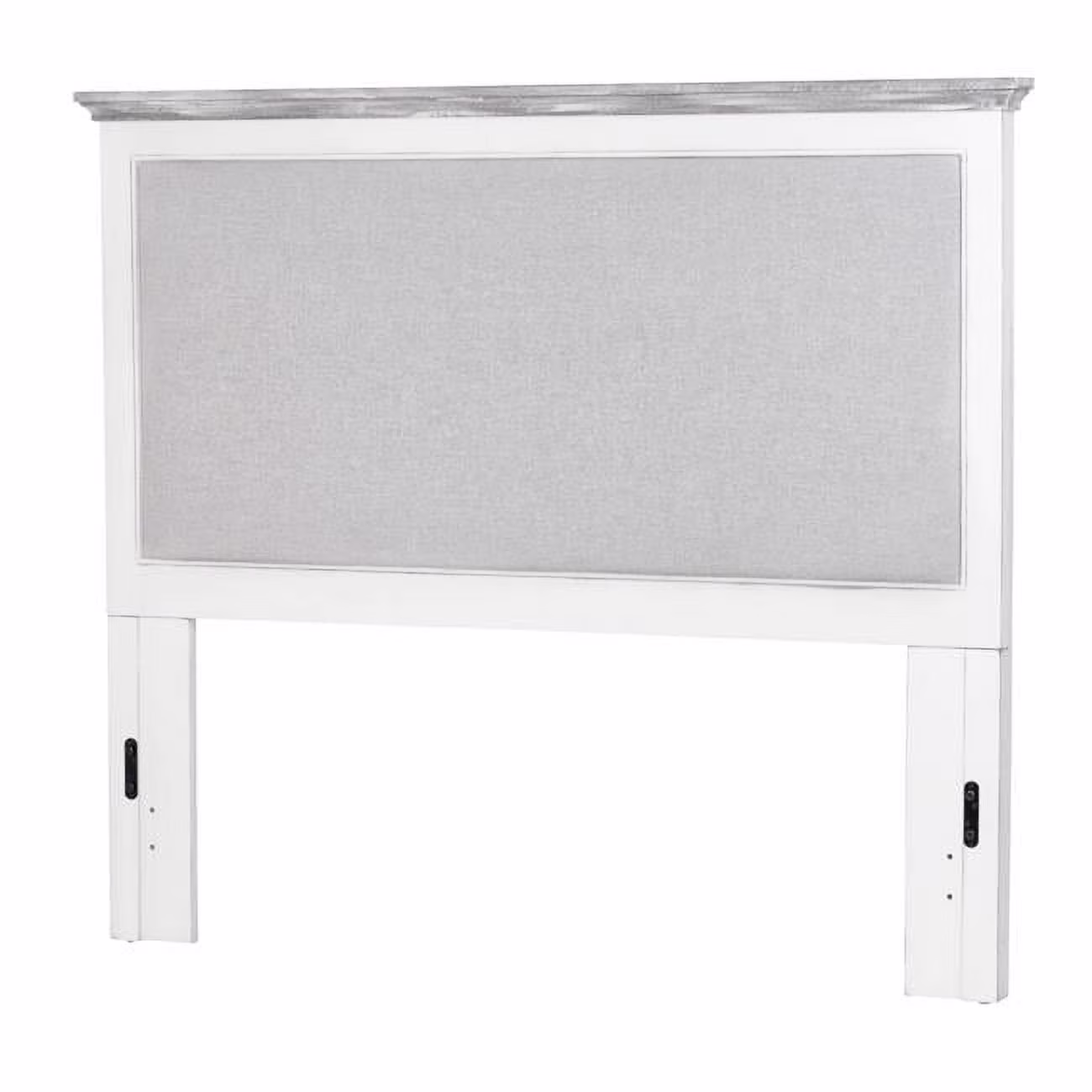 Sea Wind Florida Captiva Island Wood Queen Headboard in White/Distressed Gray