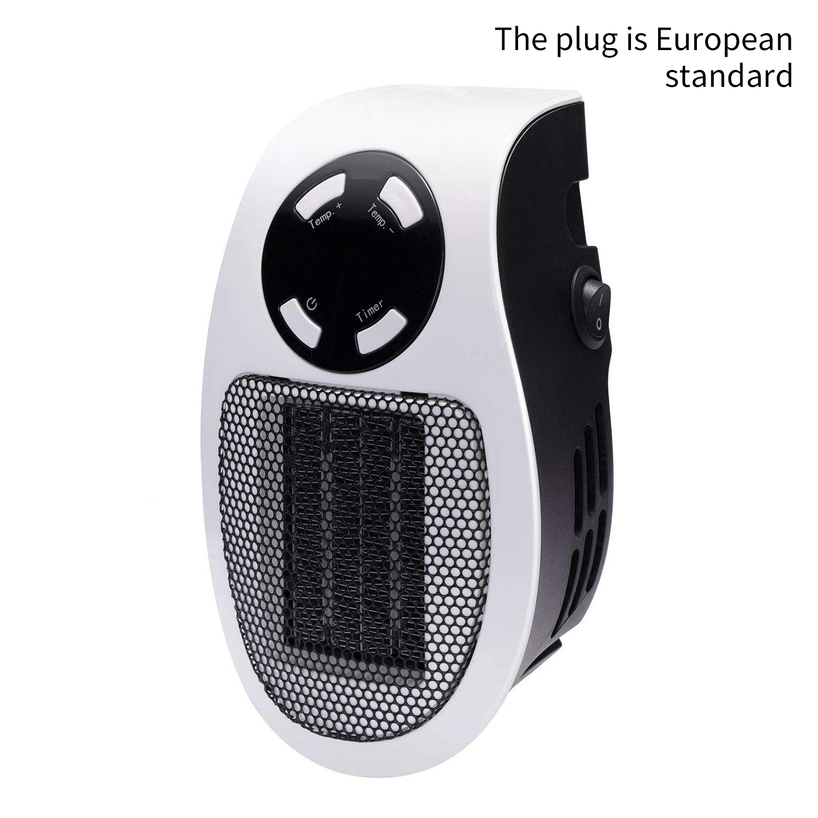 KABOER 2021 500W Ceramic Plug In Heater Fast Room Wall Outlet Indoor Quiet Portable