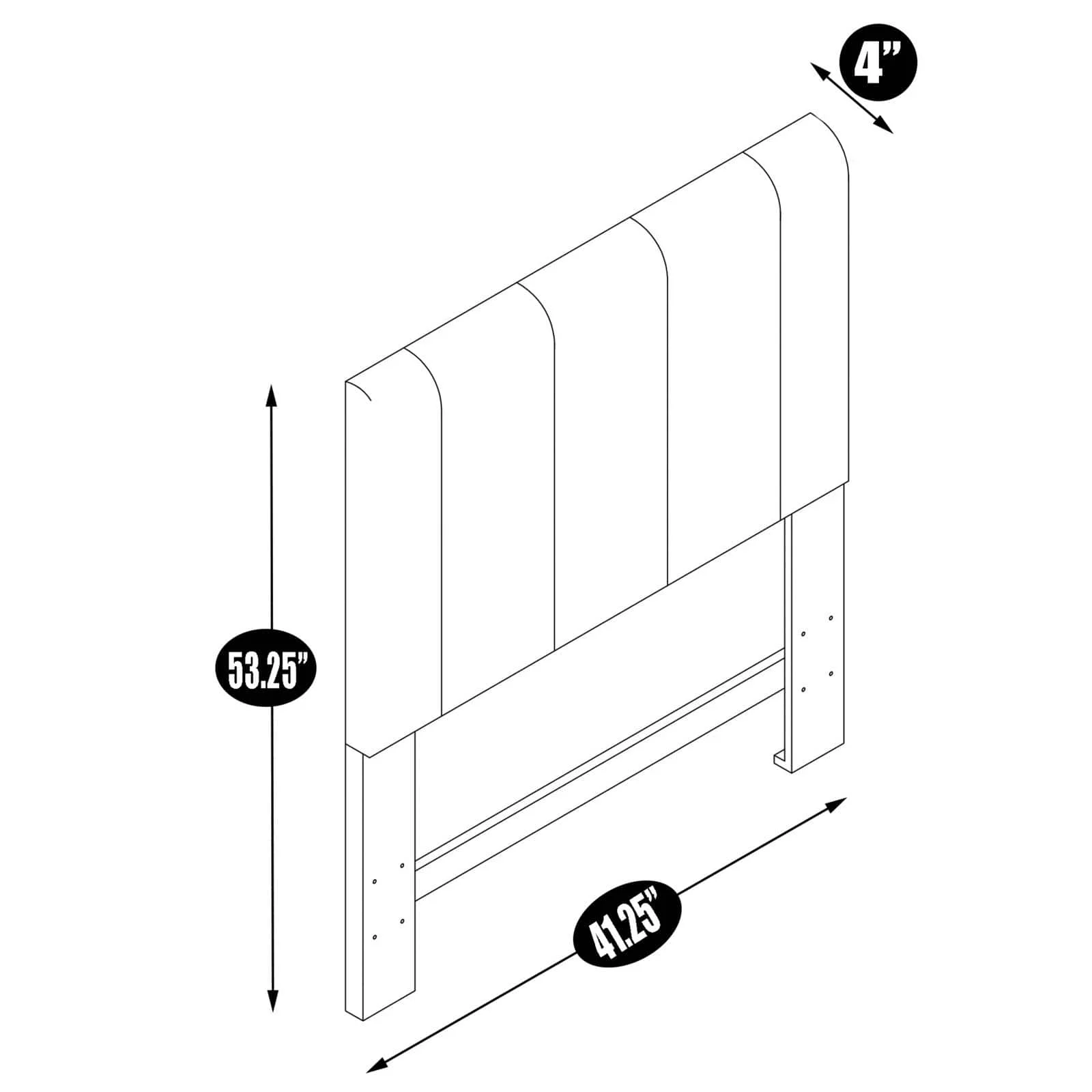 Siraj Headboard Velvet Upholstered Vertical Striped Modern Transitional