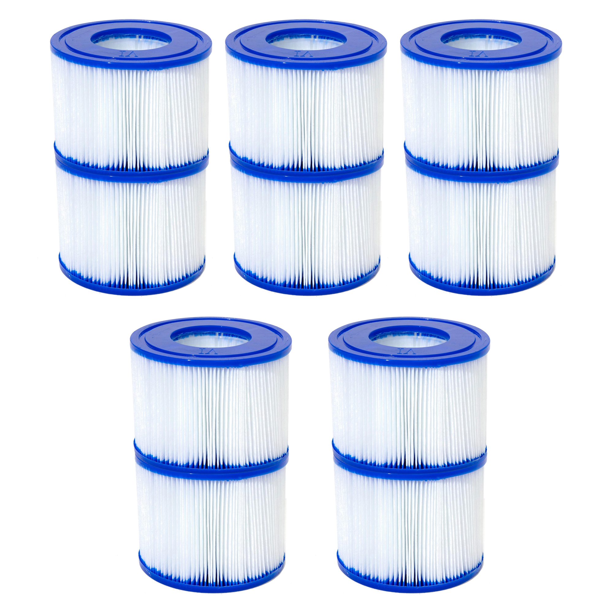 Bestway SaluSpa Type VI Inflatable Replacement Filter Cartridge (5 Pack)
