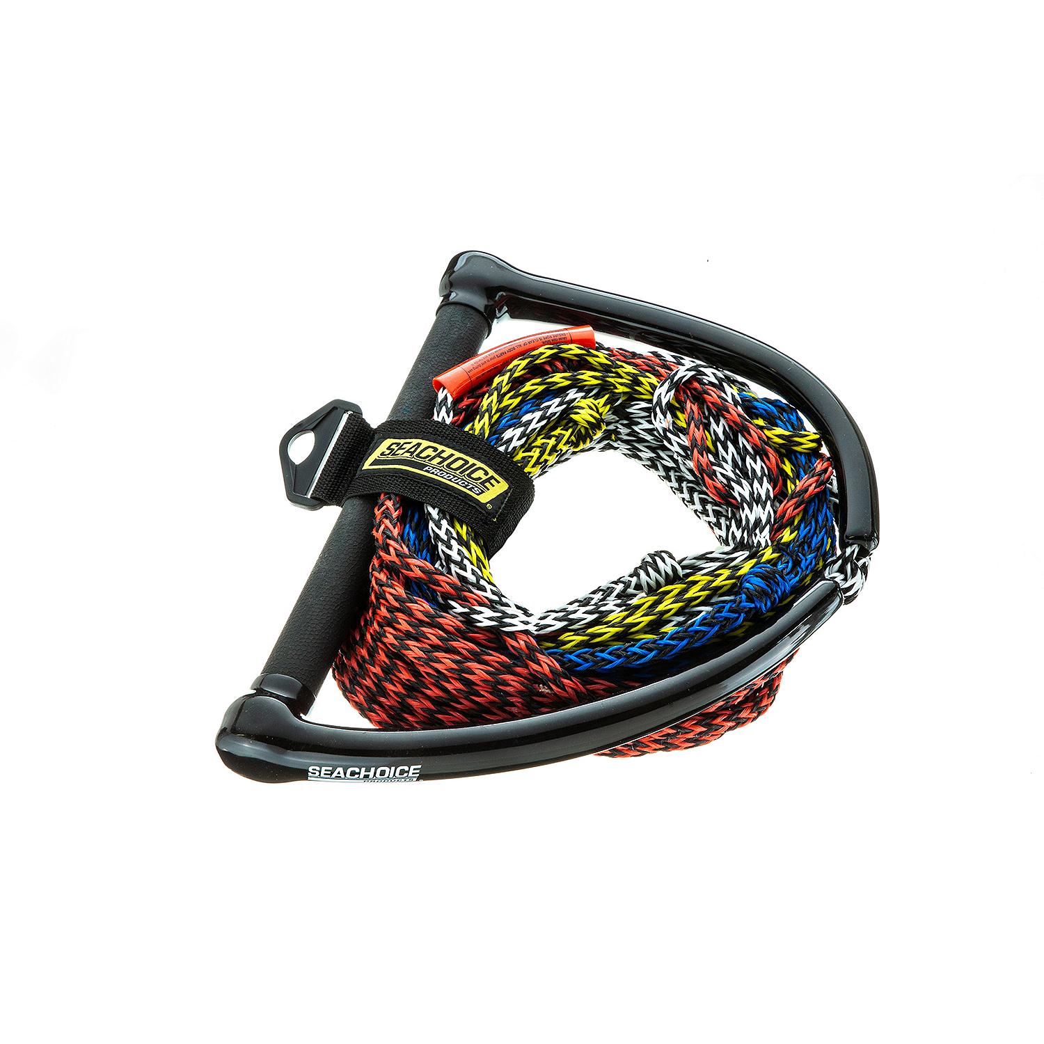 Seachoice 4-Section Water Ski Rope, 75 Ft. Long, 12 In. Handle w/ Rubber Grip