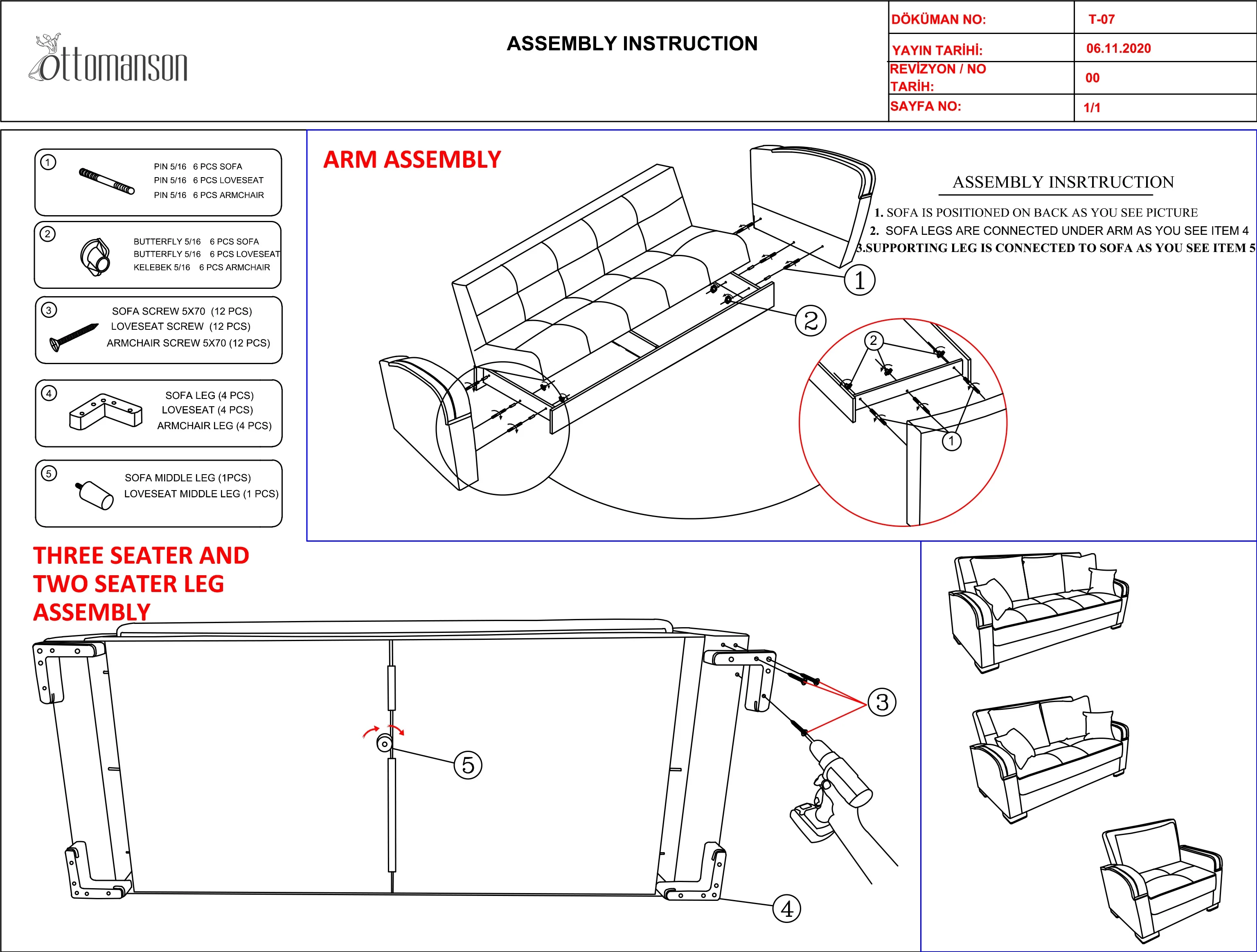 Ottomanson Founders Sleeper Loveseat, Brown Chenille