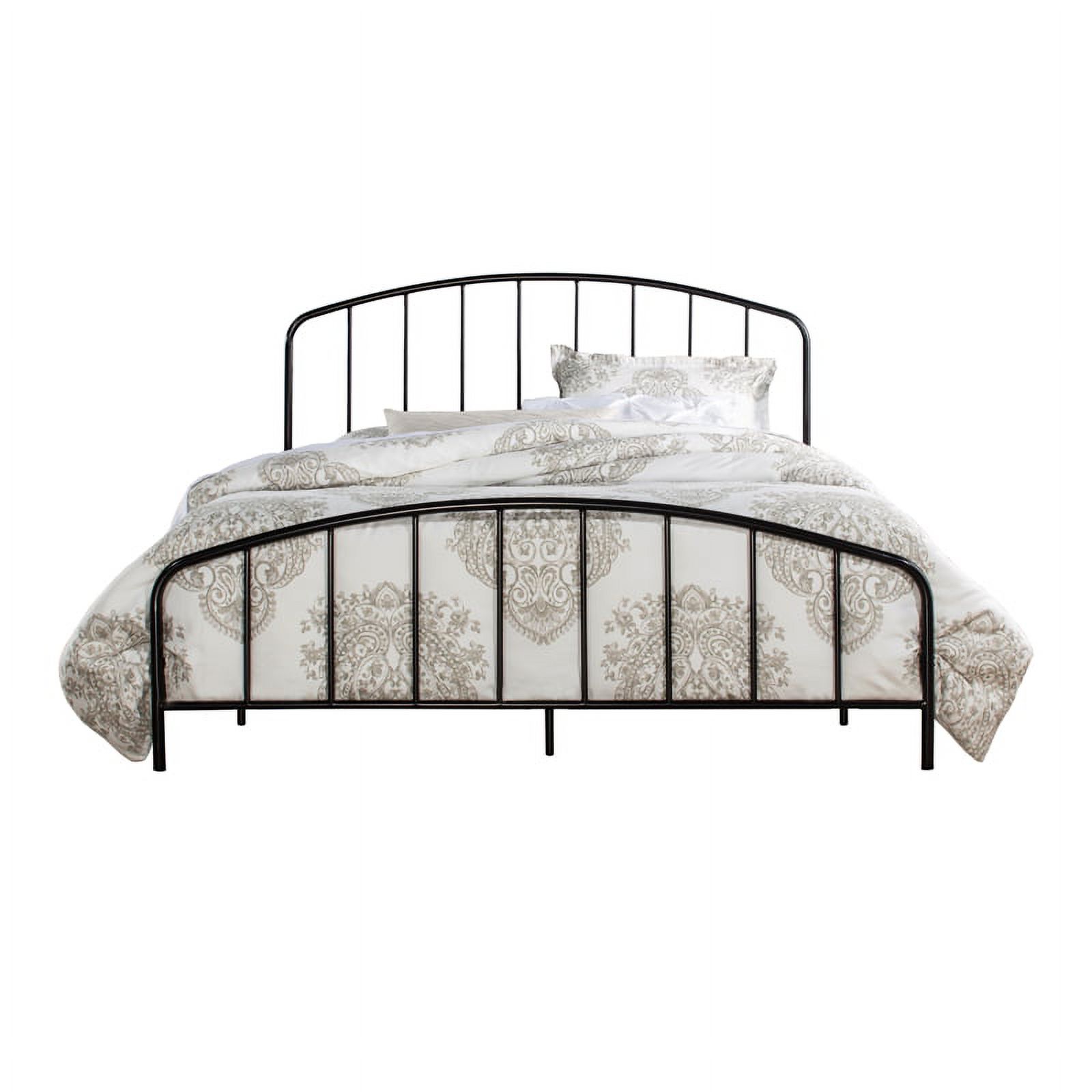Bowery Hill Metal Full Bed with Arched Spindle Design Black