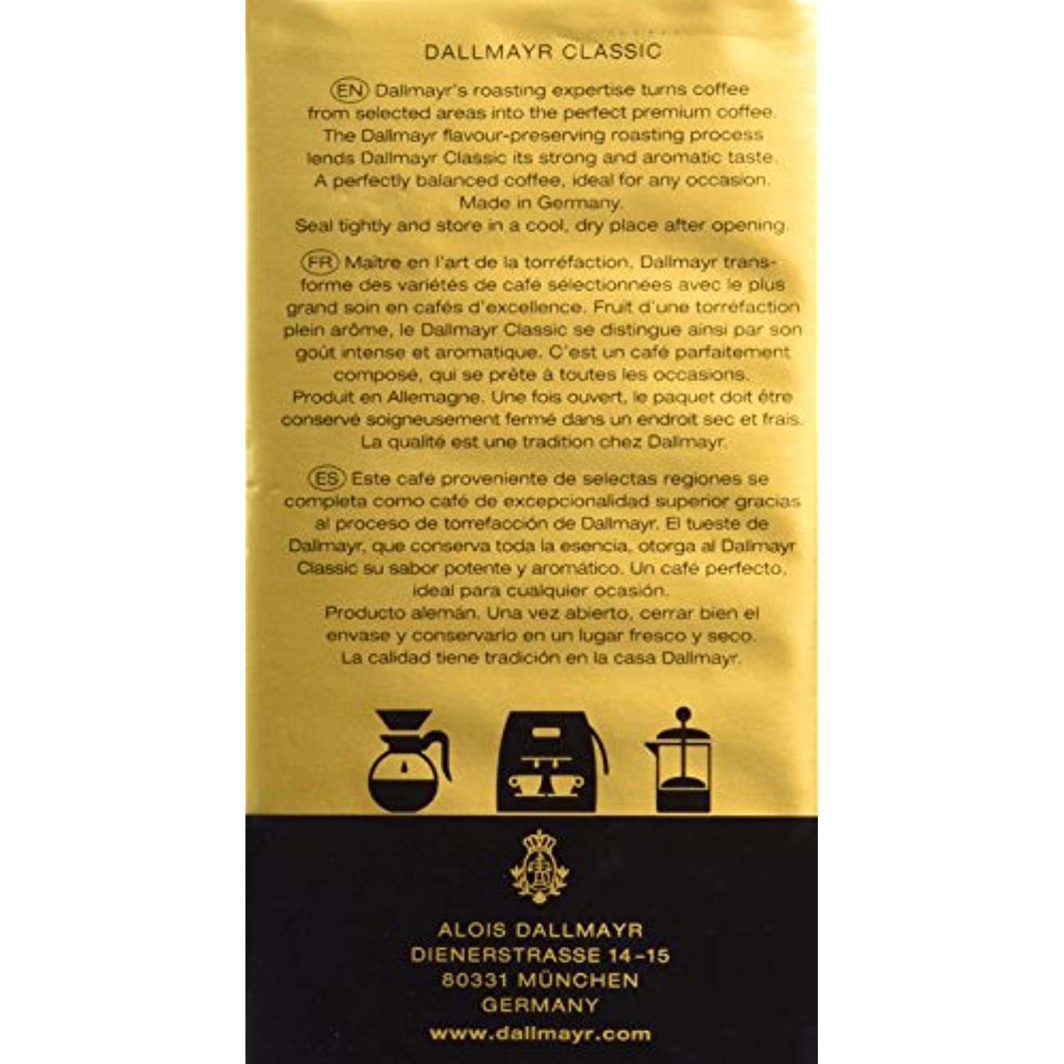 Dallmayr Classic Ground Coffee 250G (4-Pack)