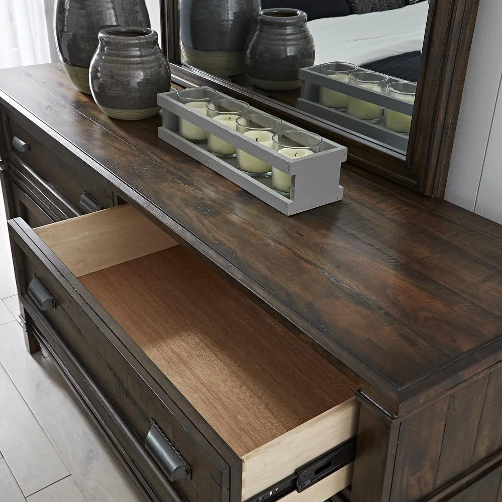 American Woodcrafters Farmwood Six Drawer Dresser