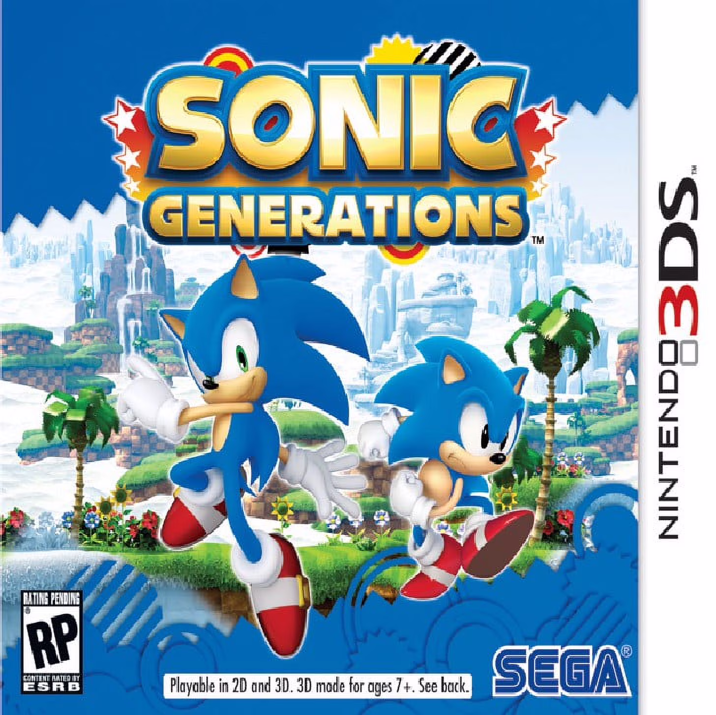 Restored Sonic Generations (Nintendo 3DS, 2011) Adventure Game (Refurbished)