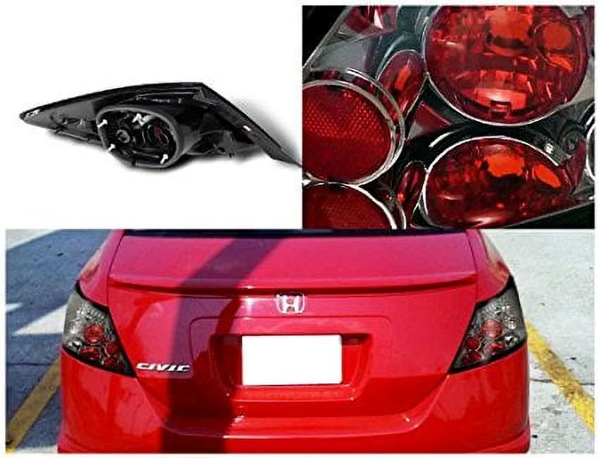 Spec-D Tuning LT-CV062G-TM Honda Civic 2Dr Jdm Altezza Smoked Tail Lights Lamps Pair