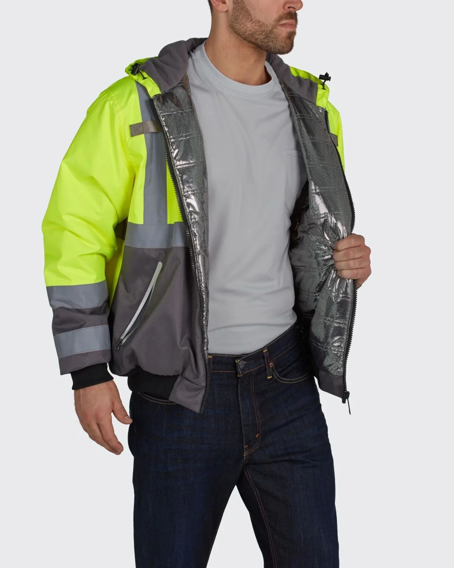 Men's Utility Pro High Visibility Warm Up Lining Bomber Tall Jacket