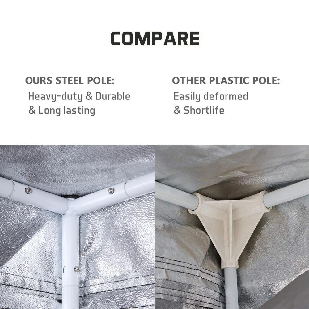 UBesGoo 36*36*72  inch Home Use Dismountable Hydroponic Plant Growing Tent with Window Green & Black