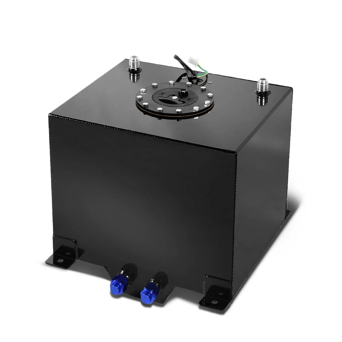 For 5-Gallon Aluminum Street/Drift/Strip/Racing Fuel Cell Black Gas Tank with Level Sender and Cap