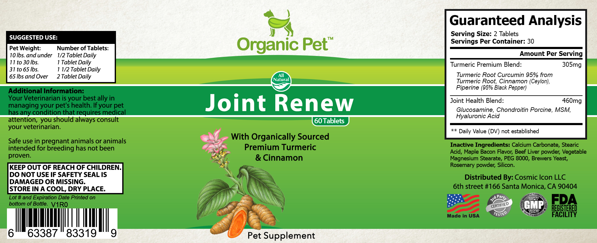 Organic Pet Supplement For Dogs & Cats - Joint Renew Joint Health?