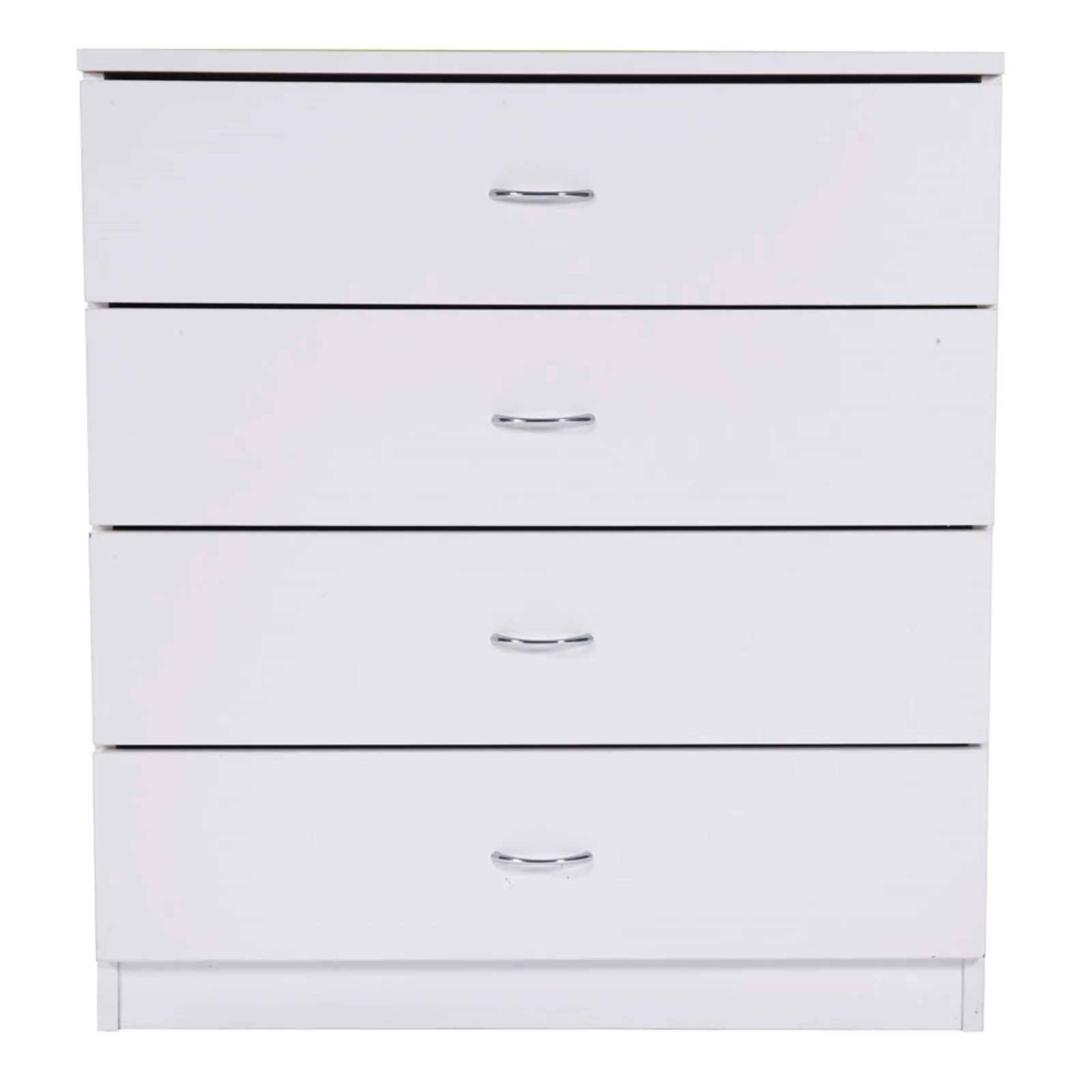 MDF Wood Simple 4-Drawer Dresser White
