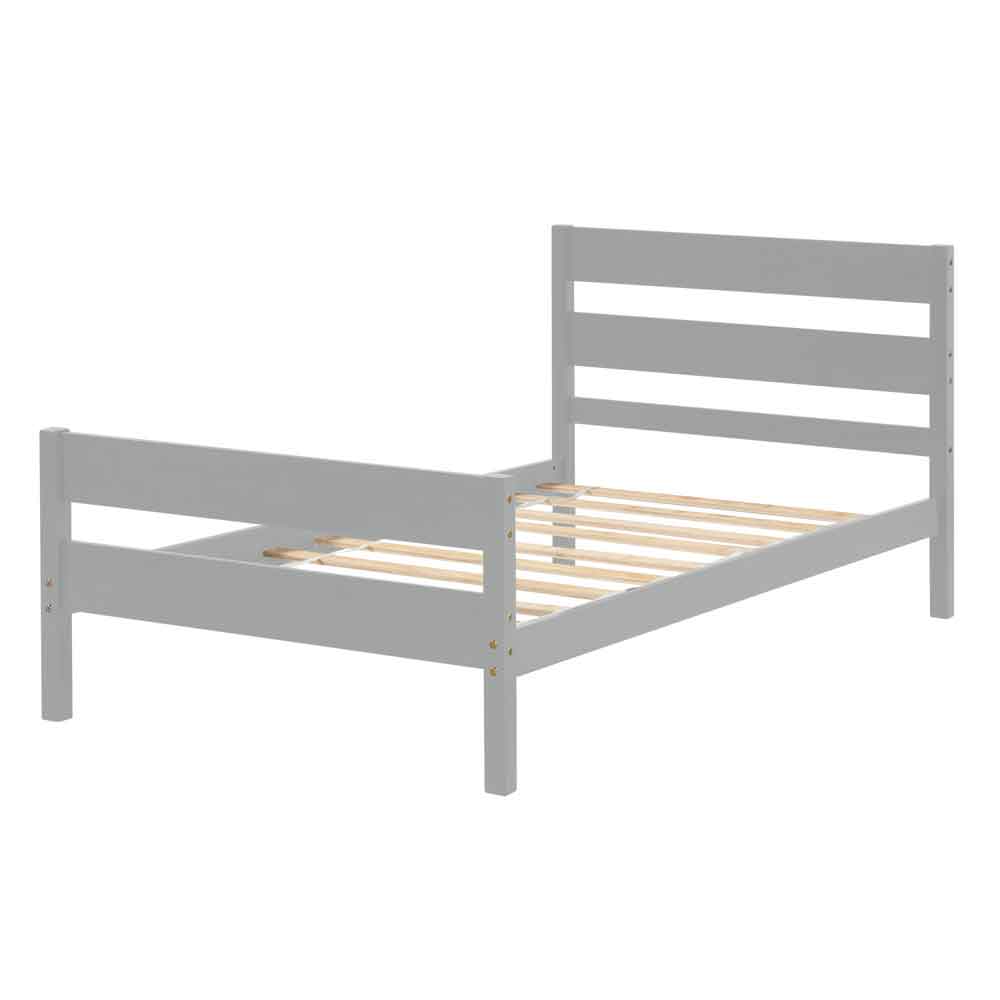 Twin Size Bed Platform Bed with Headboard and Footboard