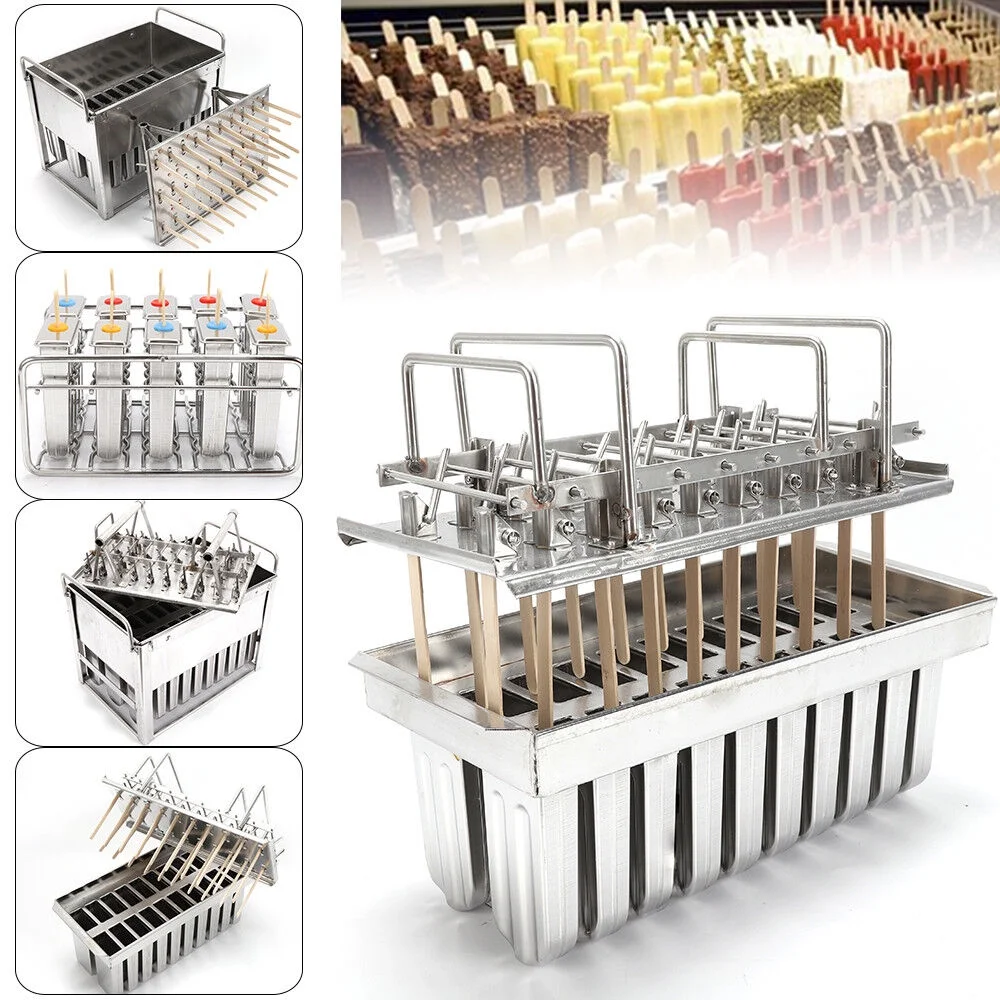 10/20/30Pcs Stainless Steel Ice Cream Sticks Mold Ice Popsicle Mold Pop Holder