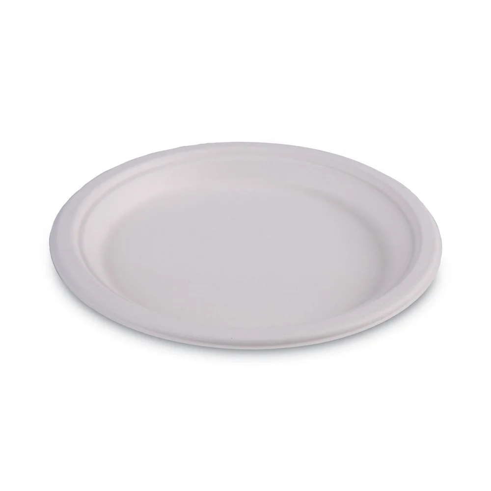 Boardwalk PL-10BW Bagasse 10 in. Plate - White (500/Carton)
