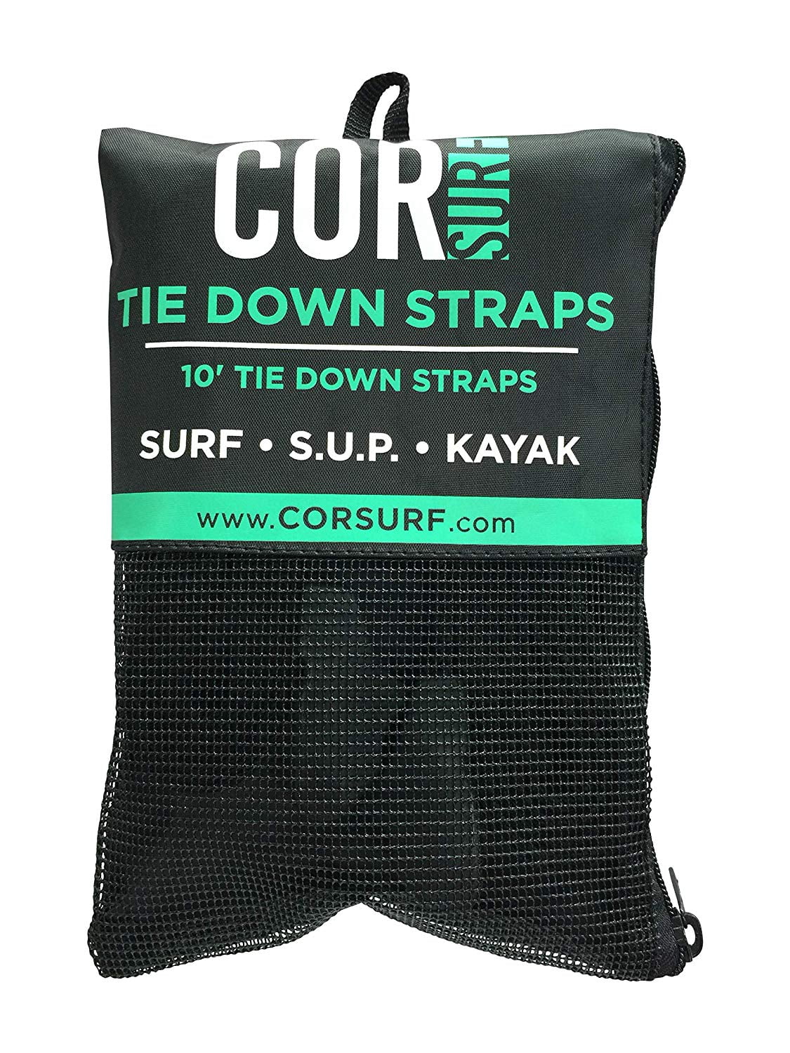 COR Surf Tie Down Straps Silicon No-Scratch - Surfboard Kayak and Canoes SUP Surf Roof Rack (28