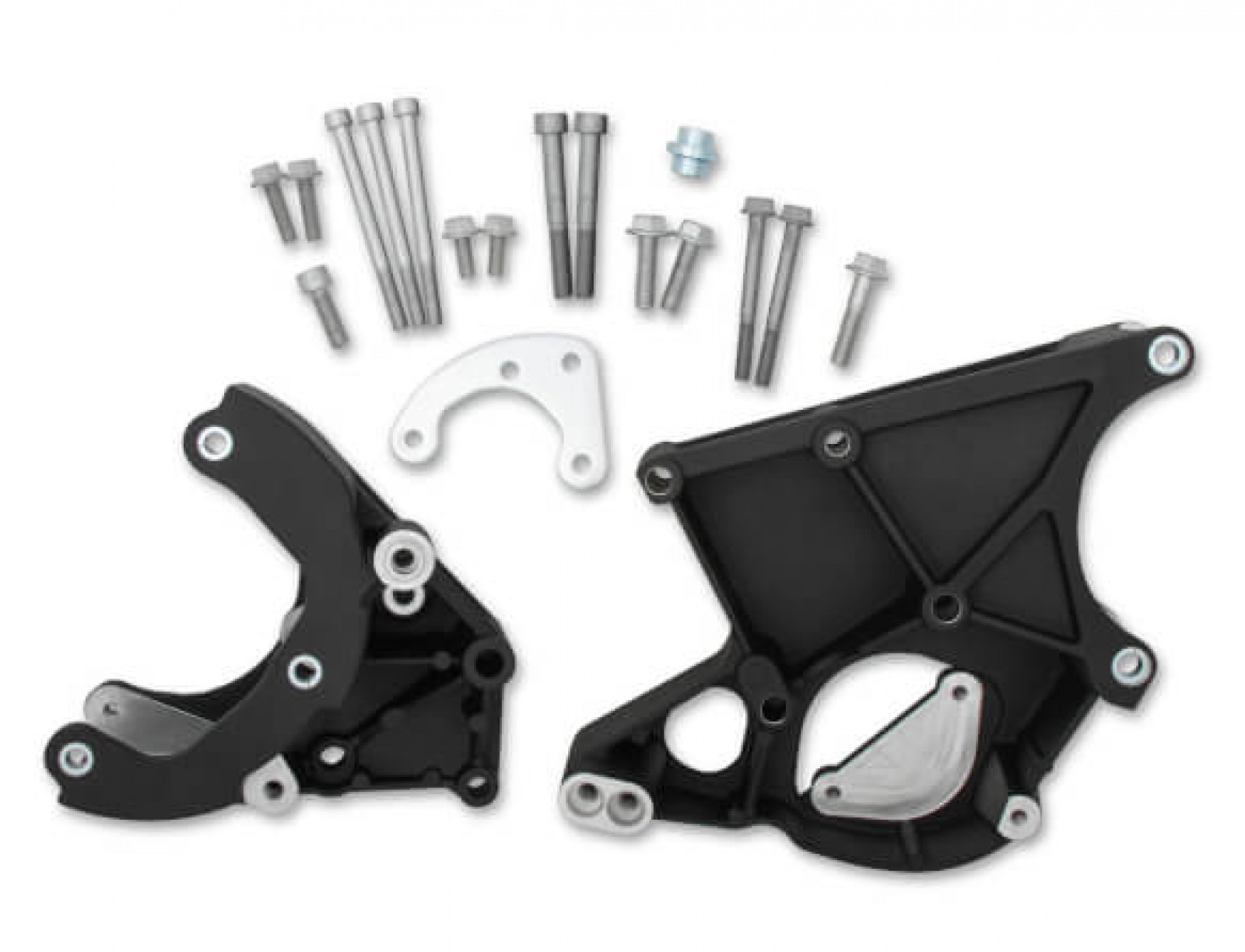 Holley LS/LT High-Mount Accessory Drive Bracket - A/C, P/S & Alt Brackets - works with R4 compressor