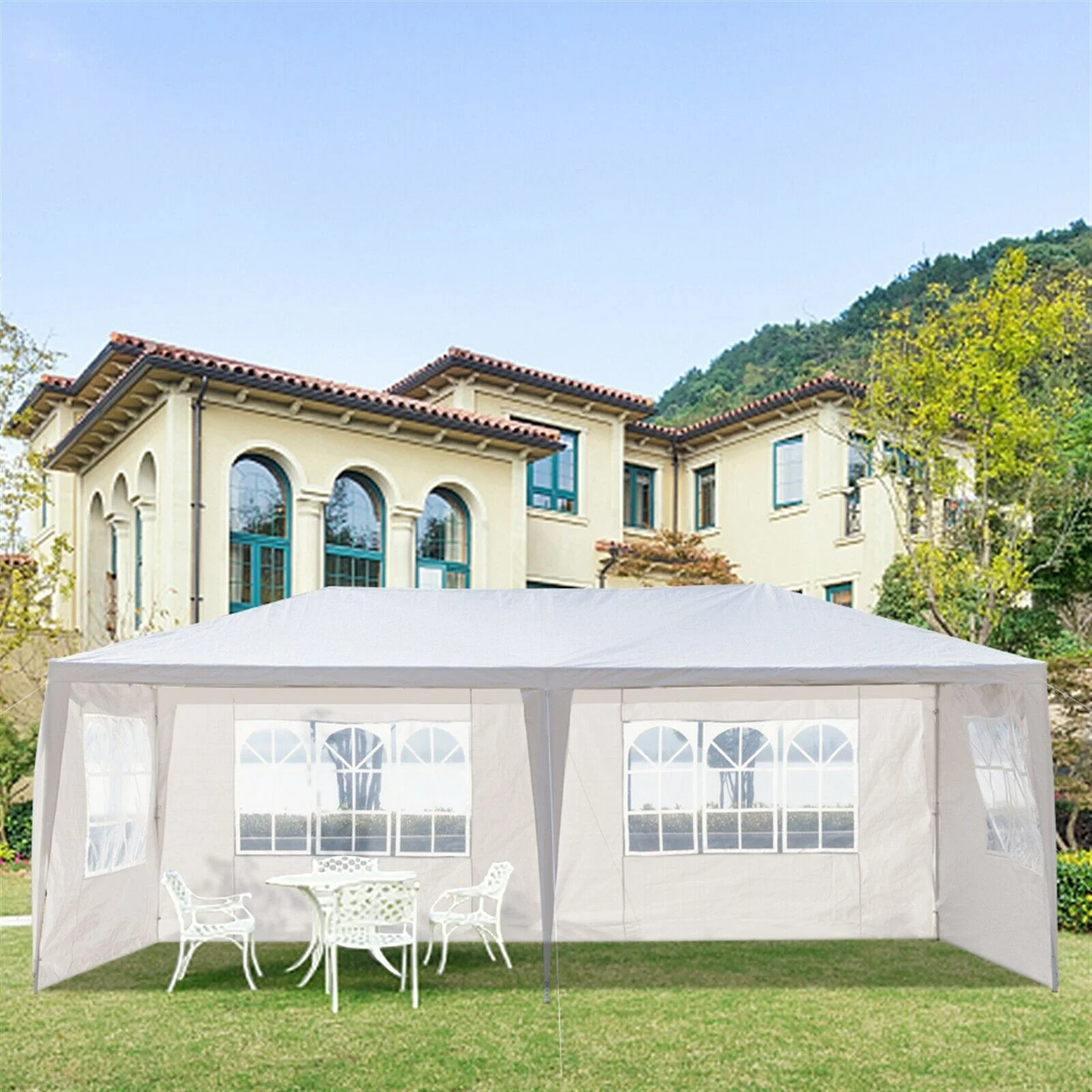 10'x 20' Canopy Tent with 4 Removable Sidewalls,Folding Instant Outdoor Gazebo Party Wedding Event Tent,Portable Waterproof UV Coated Shade Shelter
