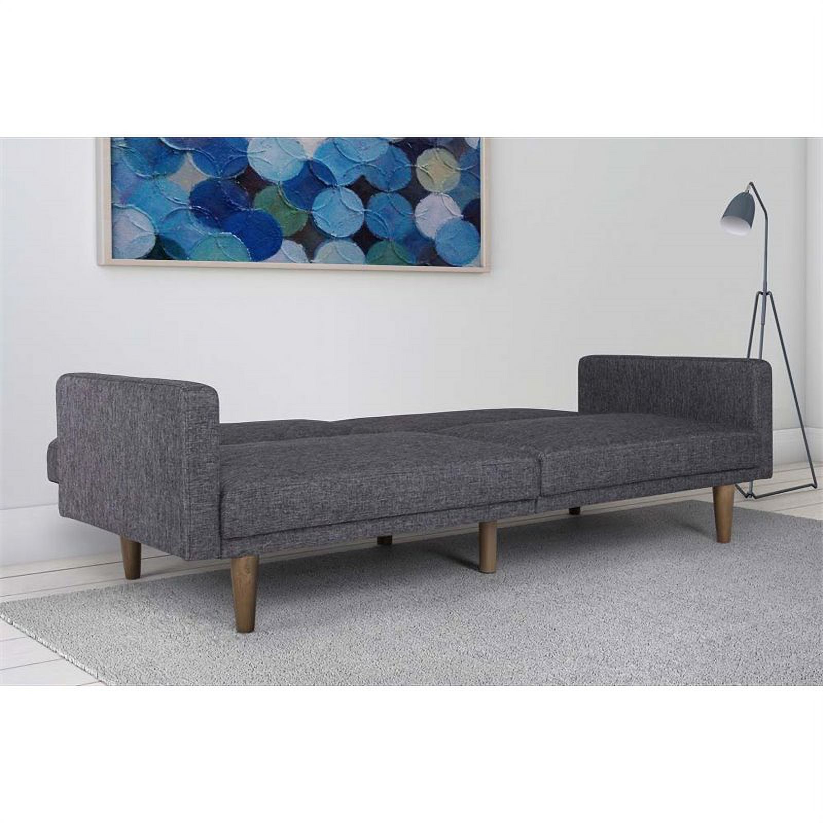 DHP Modern Retro Paxson Futon, Gray Linen