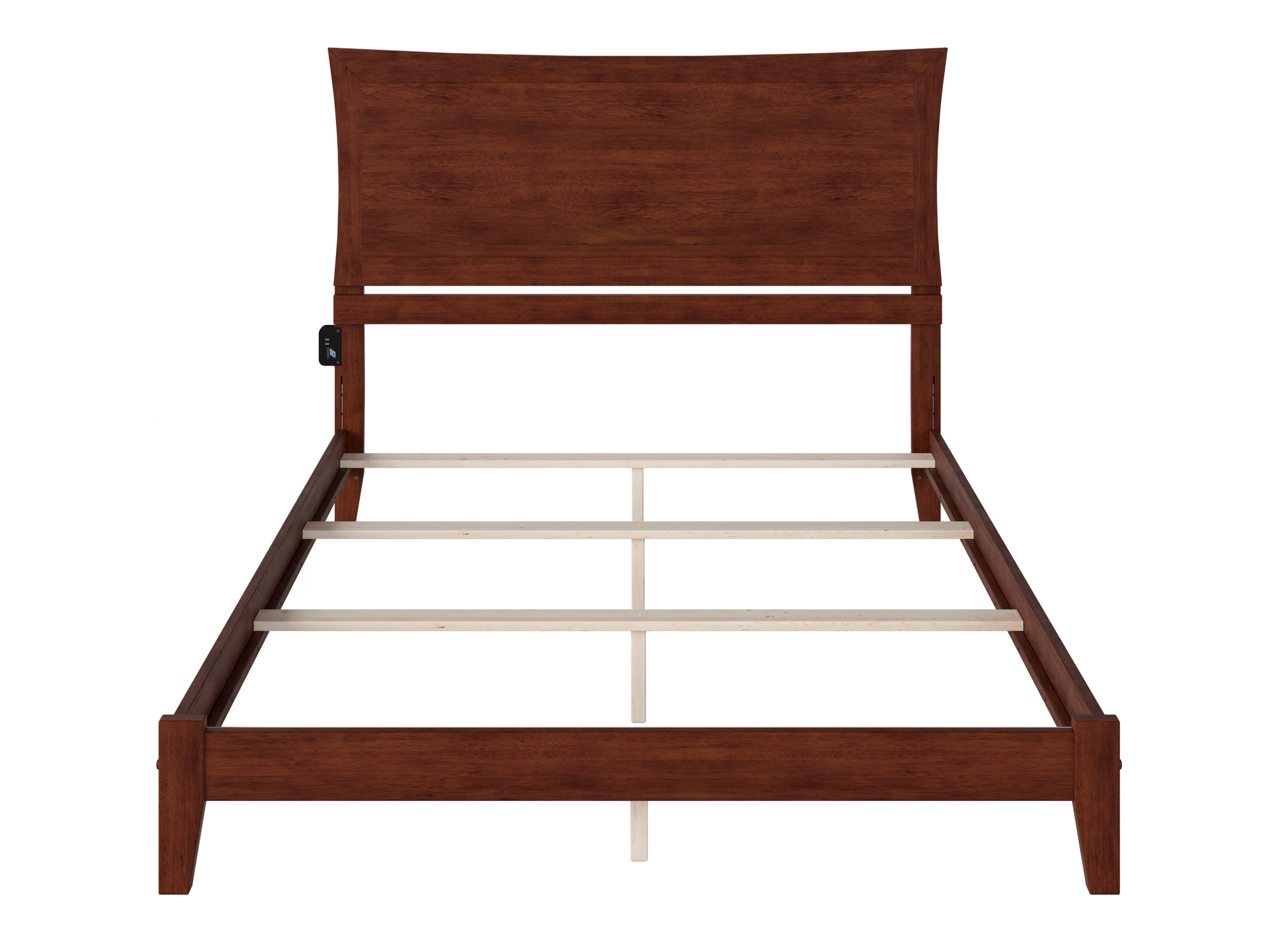 AFI Metro Queen Wood Traditional Bed Frame with Panel Headboard, Walnut