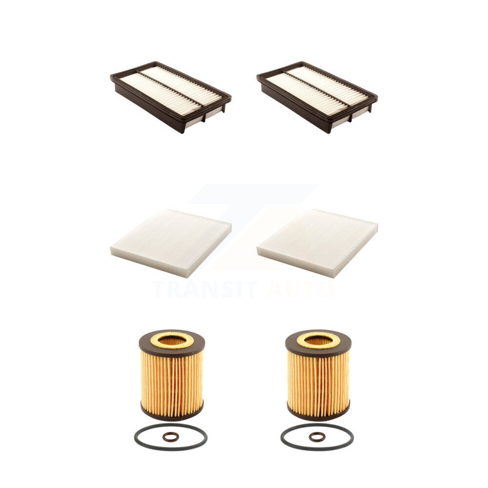 PUR 2x Air + 2x Cabin + 2x Engine Cartridge Oil Filter (6 Total) Kit for Car Mazda 6 CX-7 KFM-101245