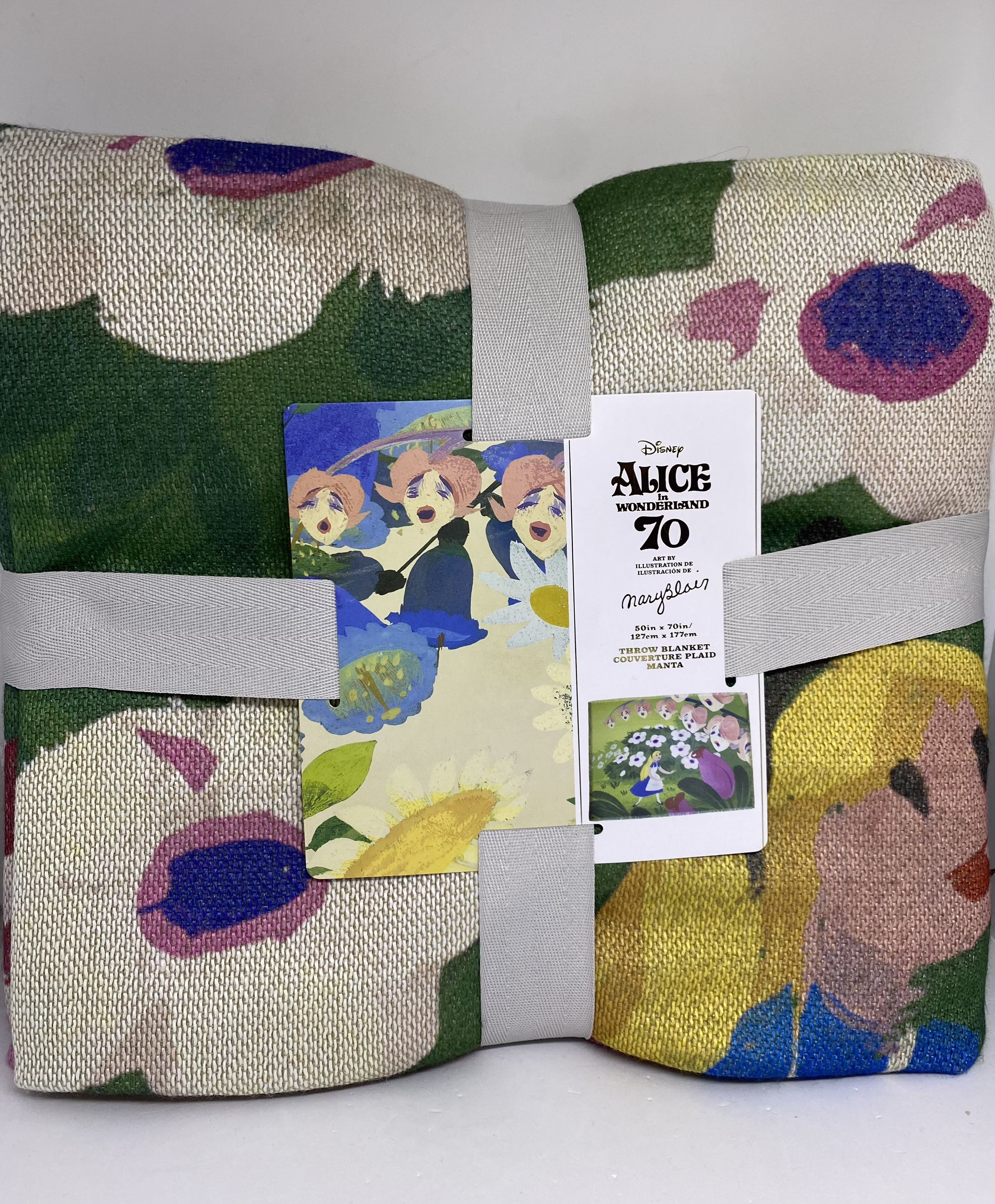 Disney Alice in Wonderland 70th by Mary Blair Throw Blanket New