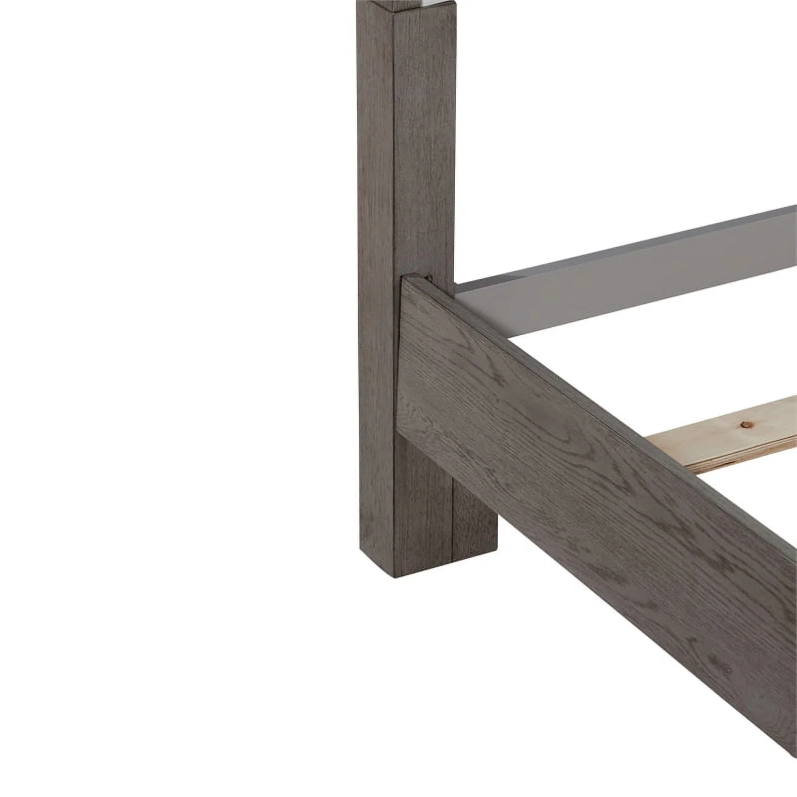 Palmetto Heights Queen Panel Bed in Shell White and Driftwood Finish