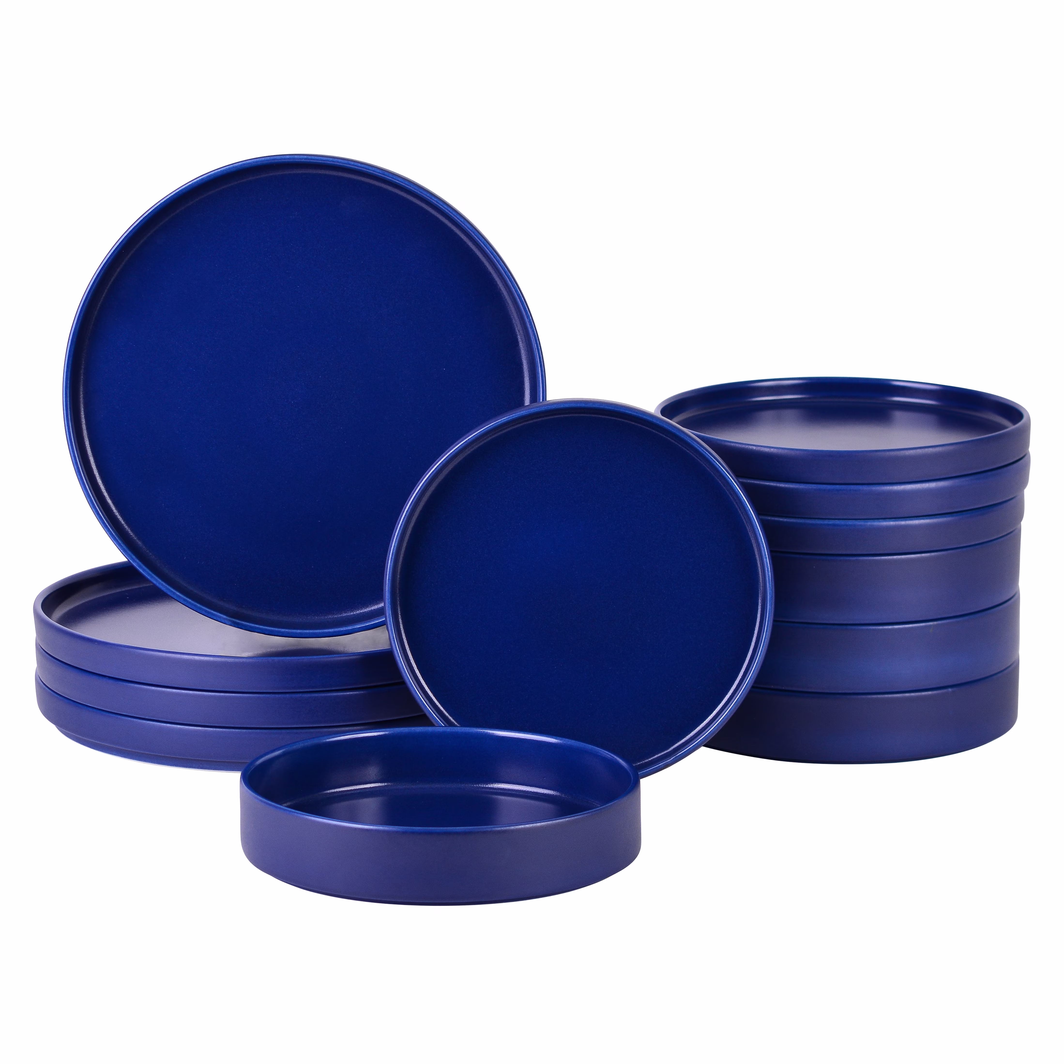 222 Fifth Kaden Stoneware Dinnerware Set, 12-piece, Blue