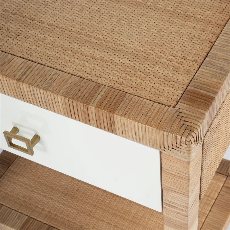 Home Square 3-Piece Wood Set with 2 Nightstands & 1 Dresser in Natural