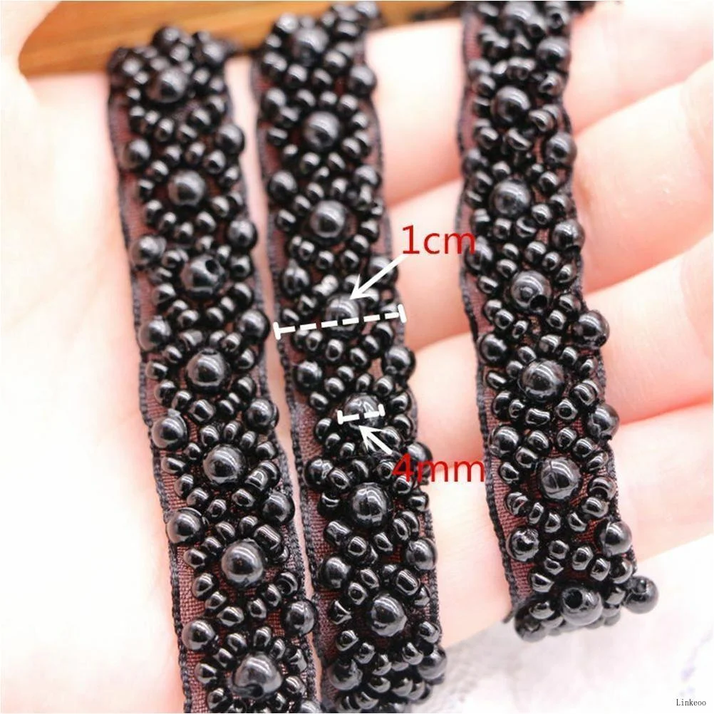 Accessories Bridal Applique Wedding Pearl Lace Trim Dress Decor Ribbon Beaded