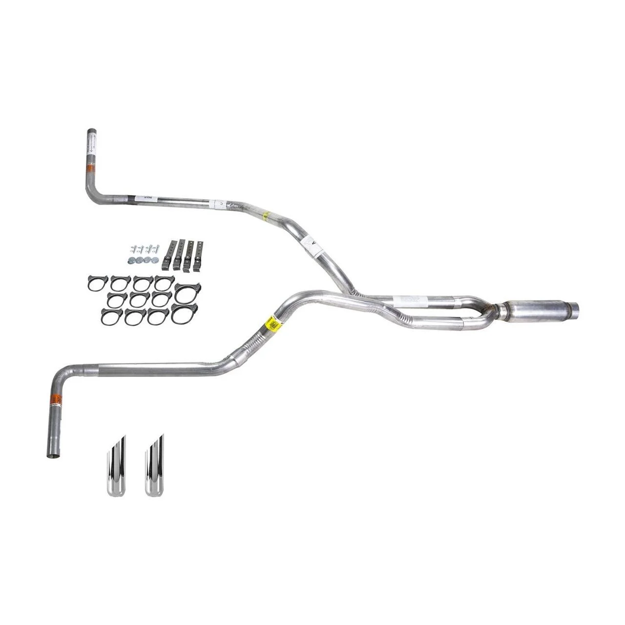 Silverado 07-13 dual exhaust 2.5 pipe Glass Pack muffler SW Tip Side Exit