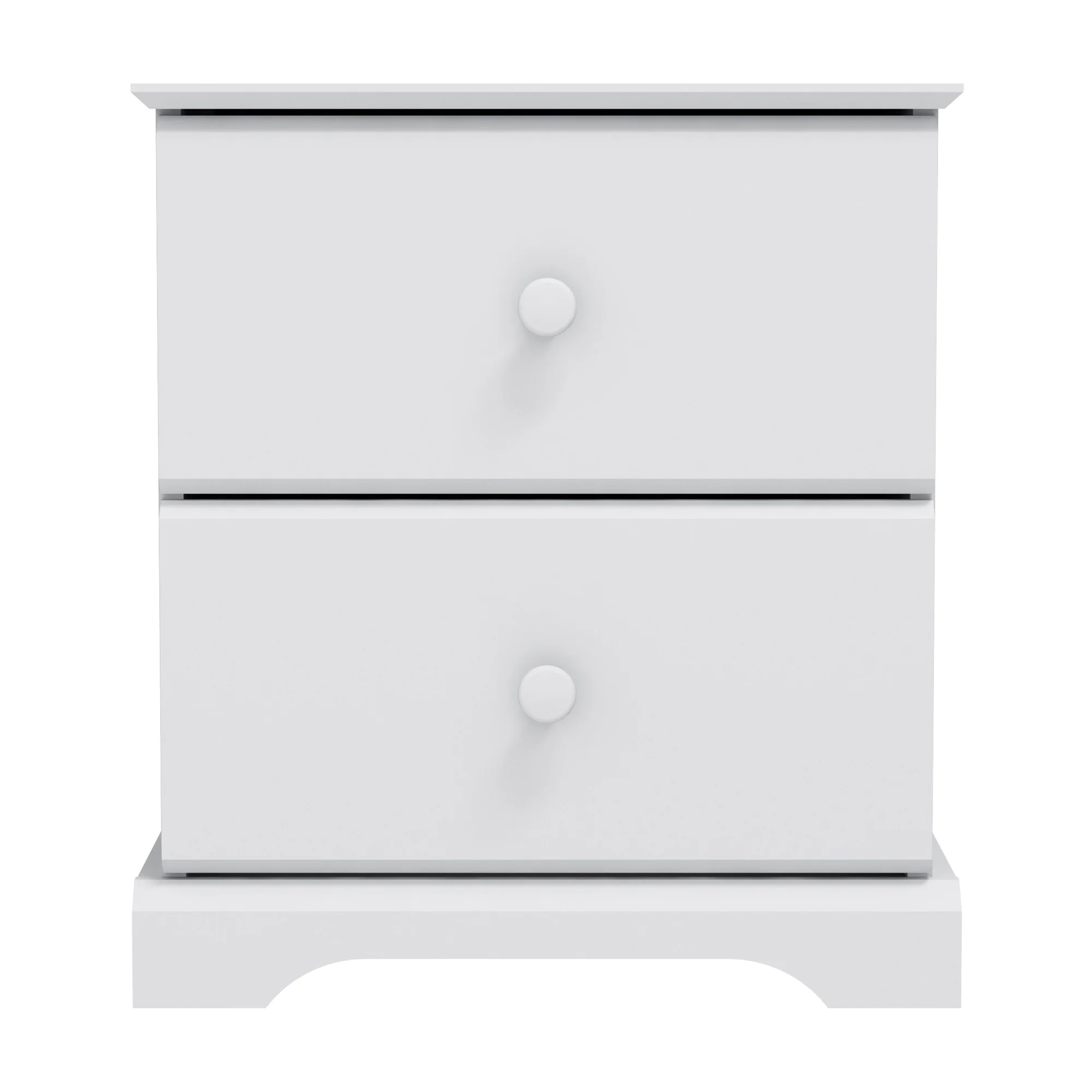 Hillsdale Campbell Wood 2-Drawer Kids Nightstand, White
