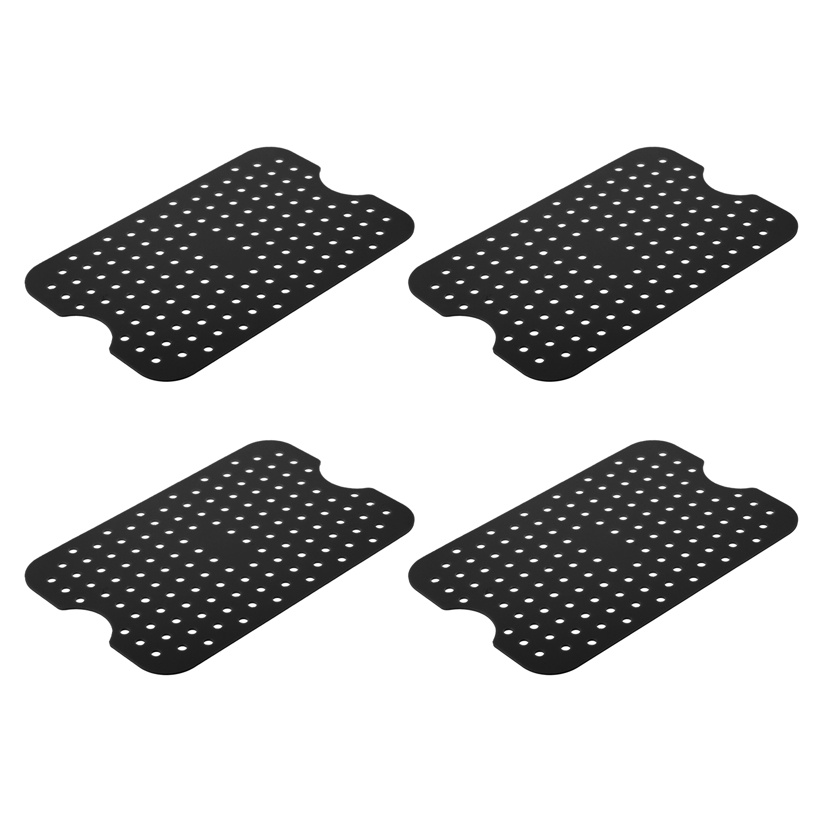 Reusable Silicone Air Fryer Liners Non-Stick Silicone Liner 5x8 Inch Black, Pack of 4