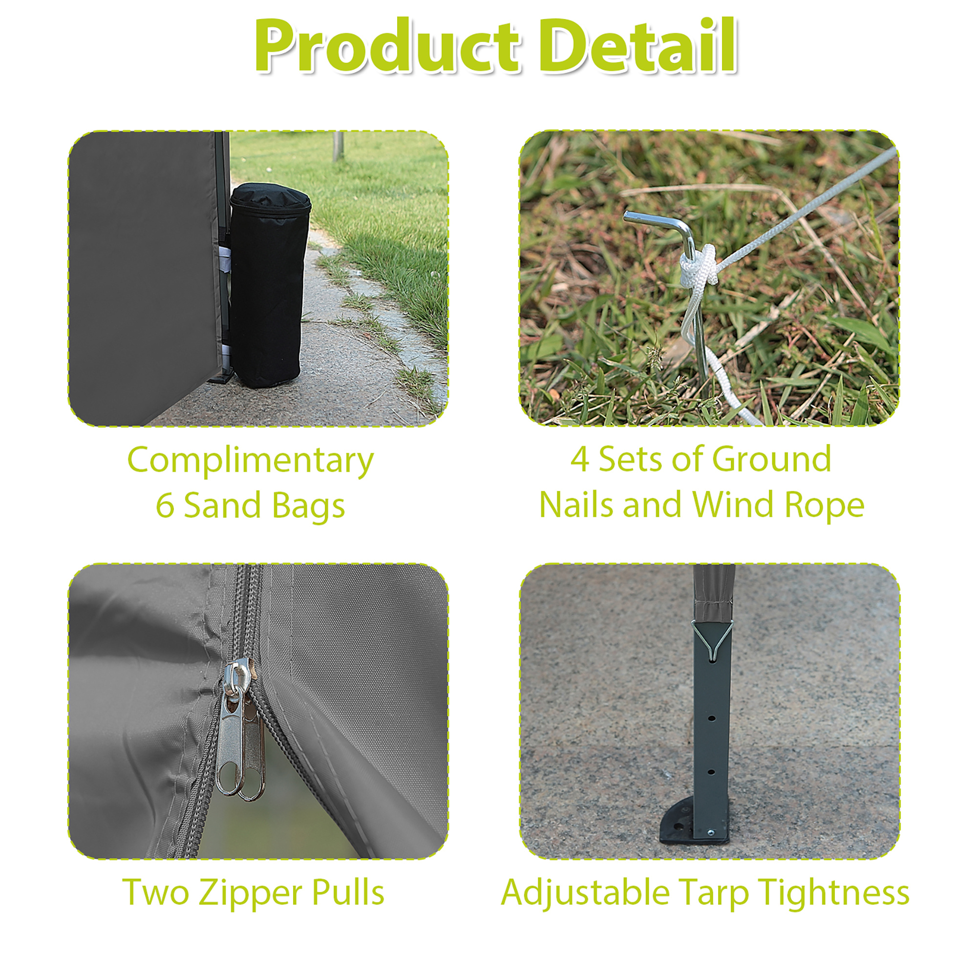 EZ Pop Up Canopy with Removable Sidewalls - 10'x20' - Instant Shade & Style