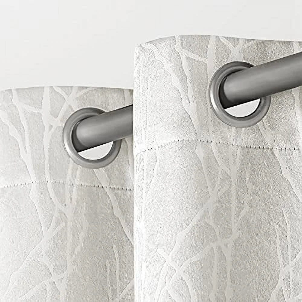 Exclusive Home Twig Insulated Room Darkening Blackout Grommet Top Curtain Panel Pair, 54