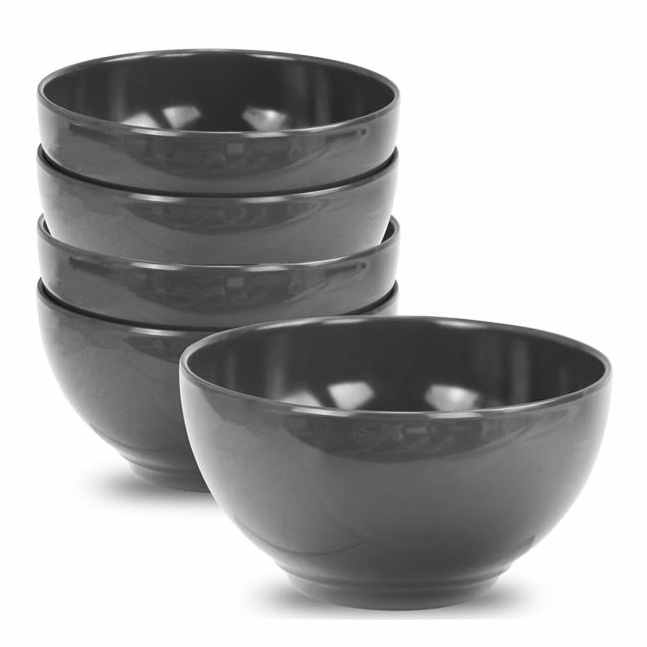 6pc Melamine Bowl Set  Charcoal