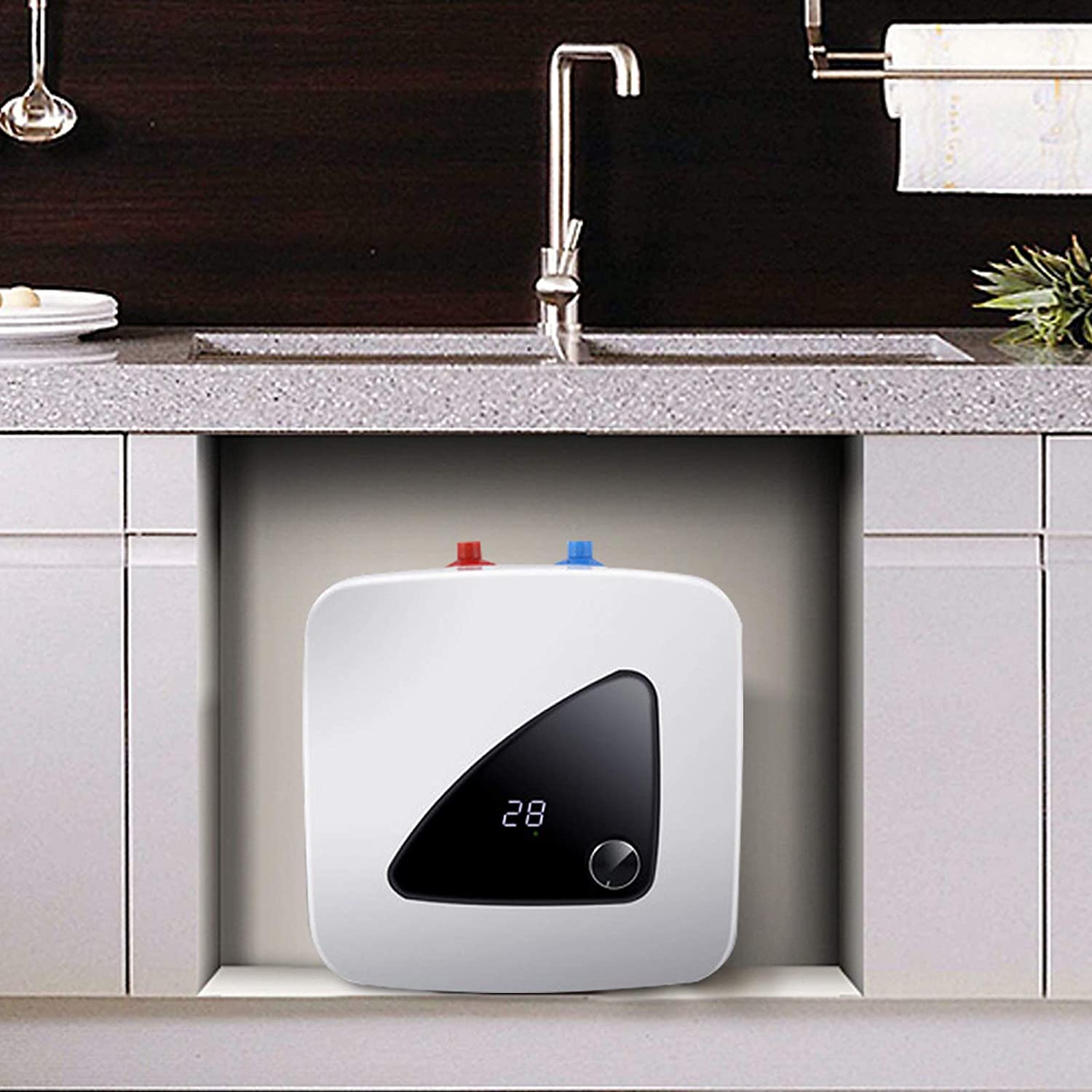 TFCFL 1500W Electric Mini Hot Water Heater Instant Hot Water Boiler Shower 6L