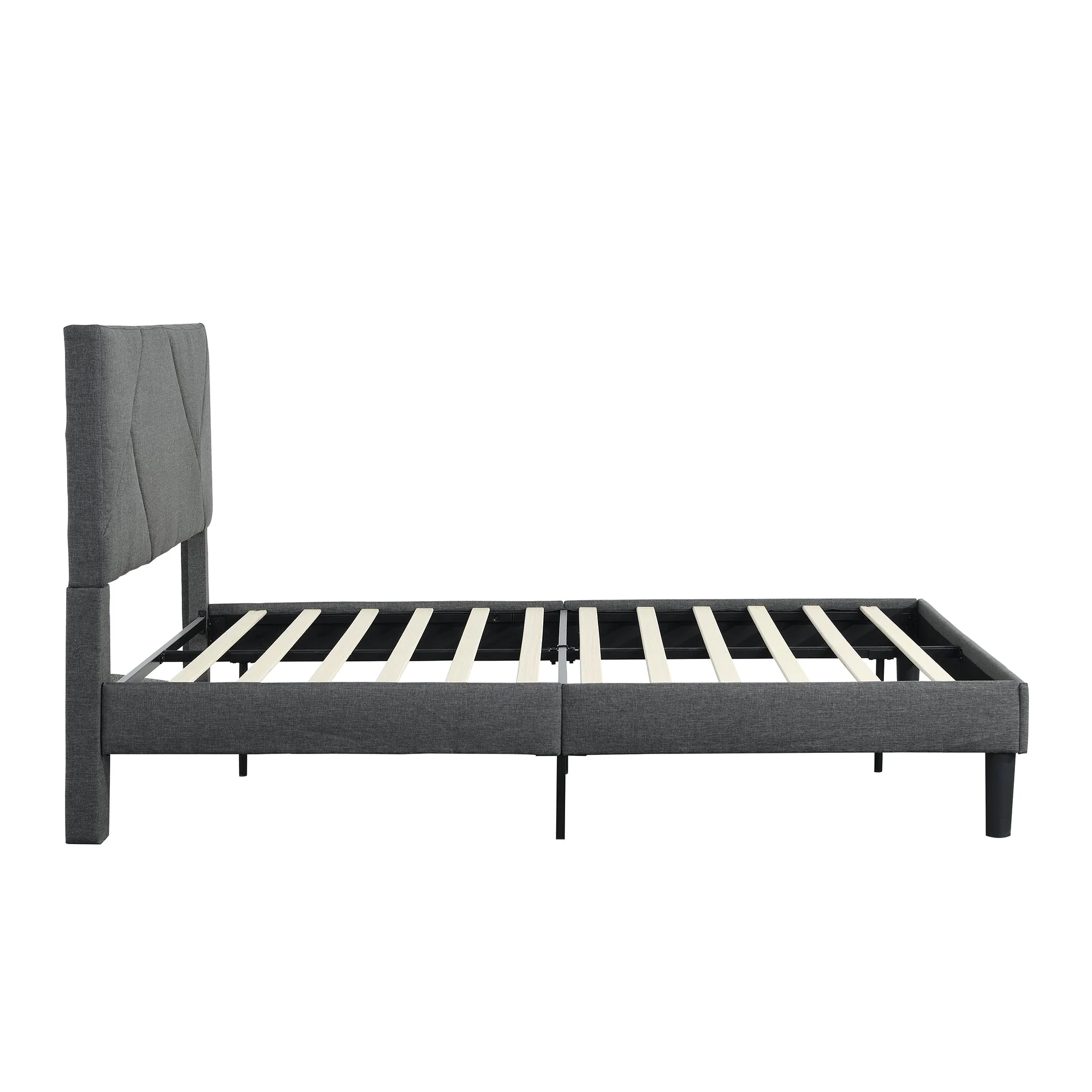 ElegantDreams Upholstered Queen Bed Frame