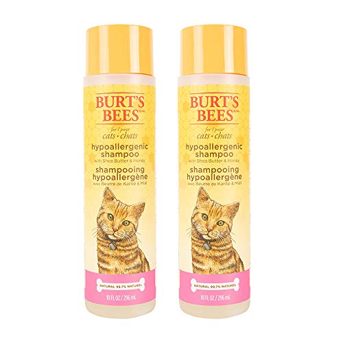 Burt's Bees For Cats Natural Hypoallergenic Shampoo With Shea Butter and Honey | Cat Shampoo, 10 Ounces - 2 Pack