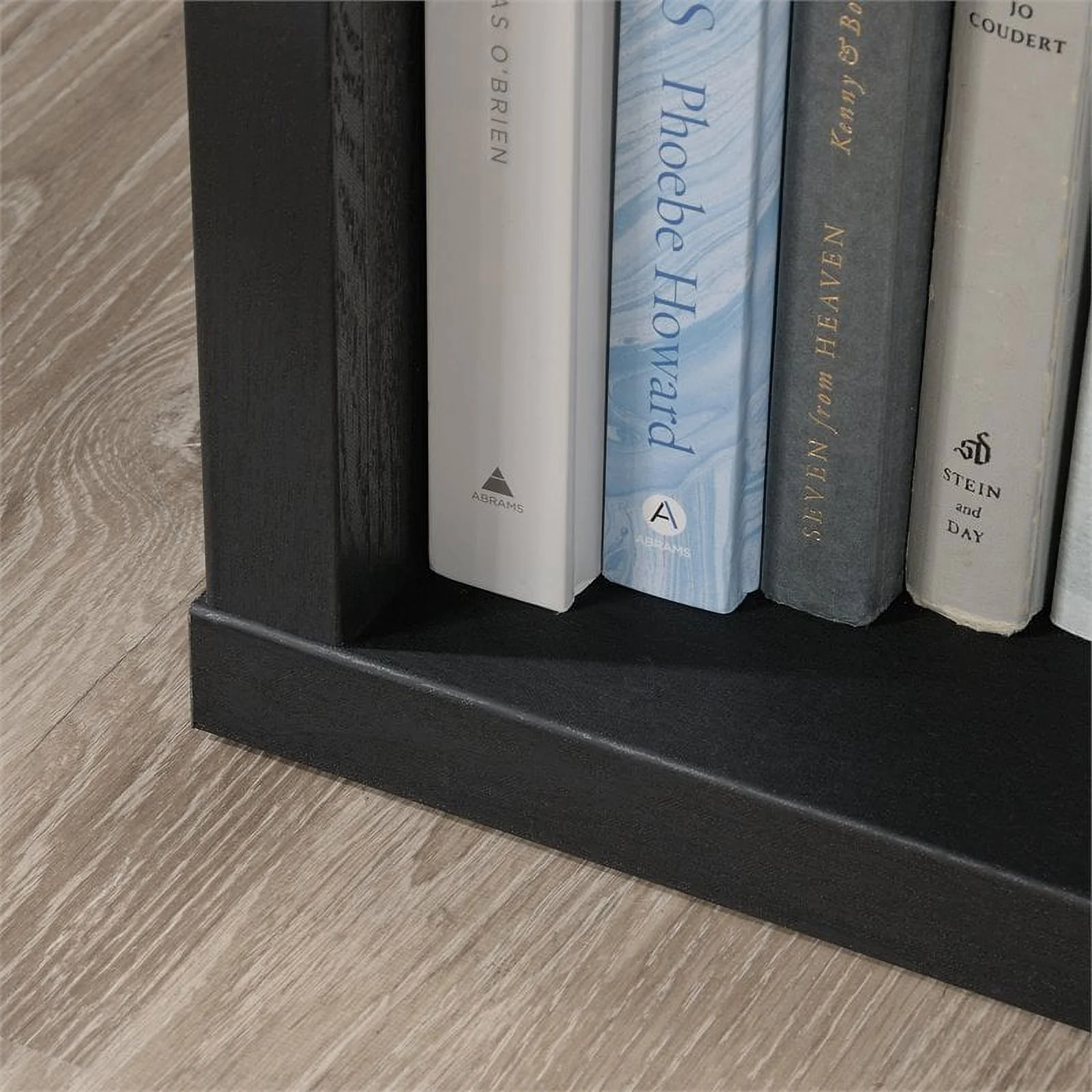 Pemberly Row Engineered Wood 5-Shelf Bookcase in Raven Oak